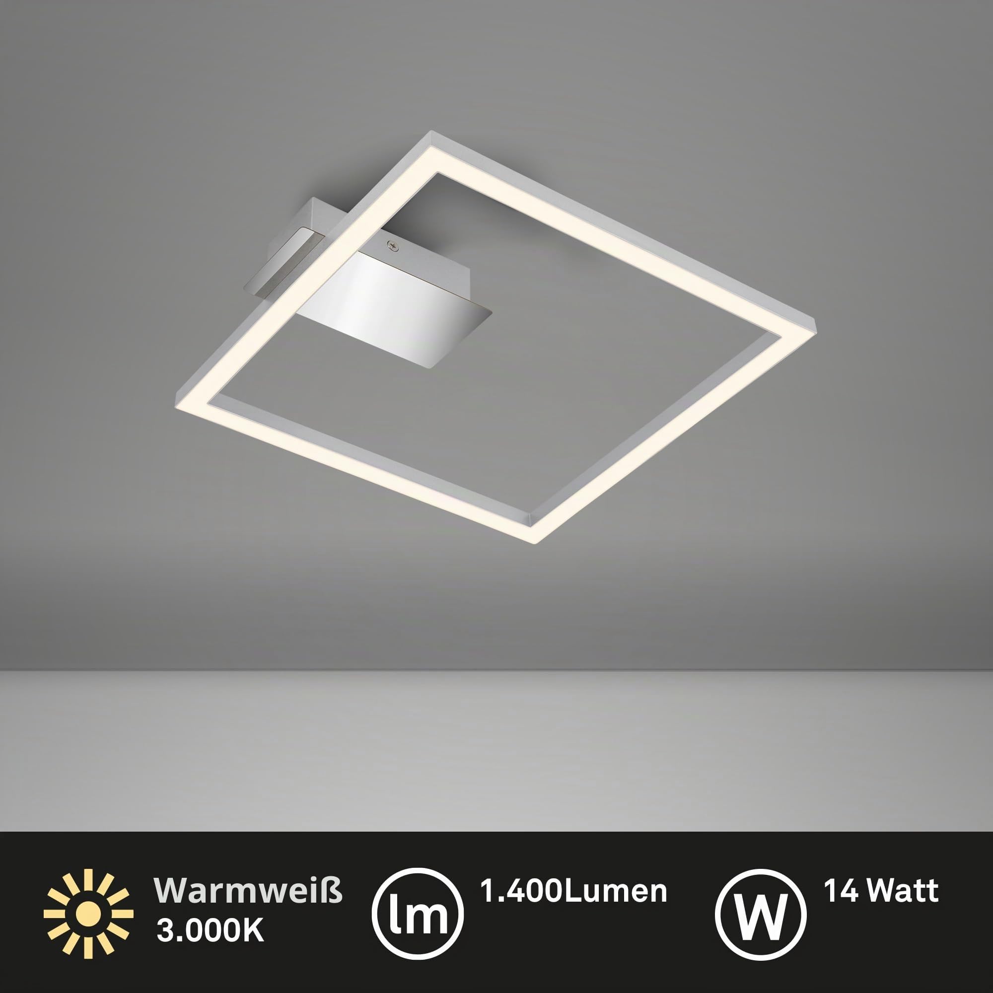briloner-frame-led-deckenleuchte-eckig-warmwei-14w-1400lm-chrom-matt-265x250-mm image 2