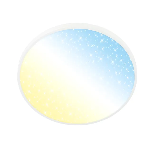 briloner-led-deckenleuchte-wei-mit-sternenhimmel-dekorblende-cct-dimmbar-38-cm image 1