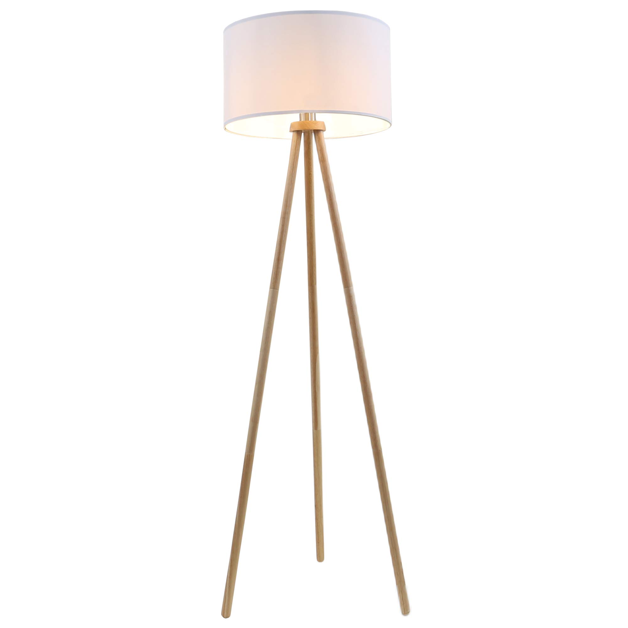 briloner-leuchten-stehleuchte-stoffschirm-wei-e27-holz-45-5x148-cm image 2