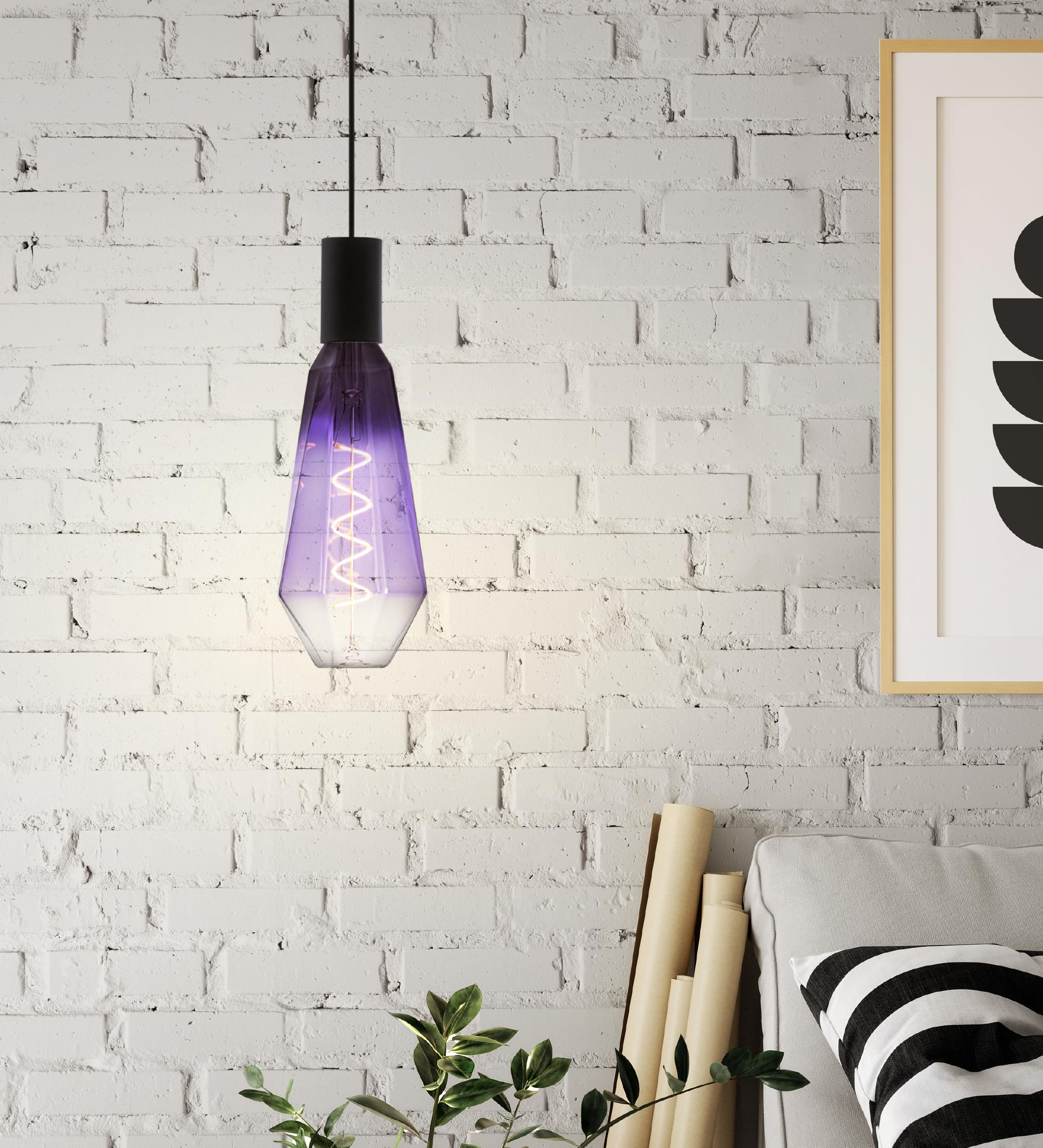 eglo-spiral-led-retro-gl-hbirne-big-size-e27-dimmbar-lila-schwarz-24-5-cm image 2