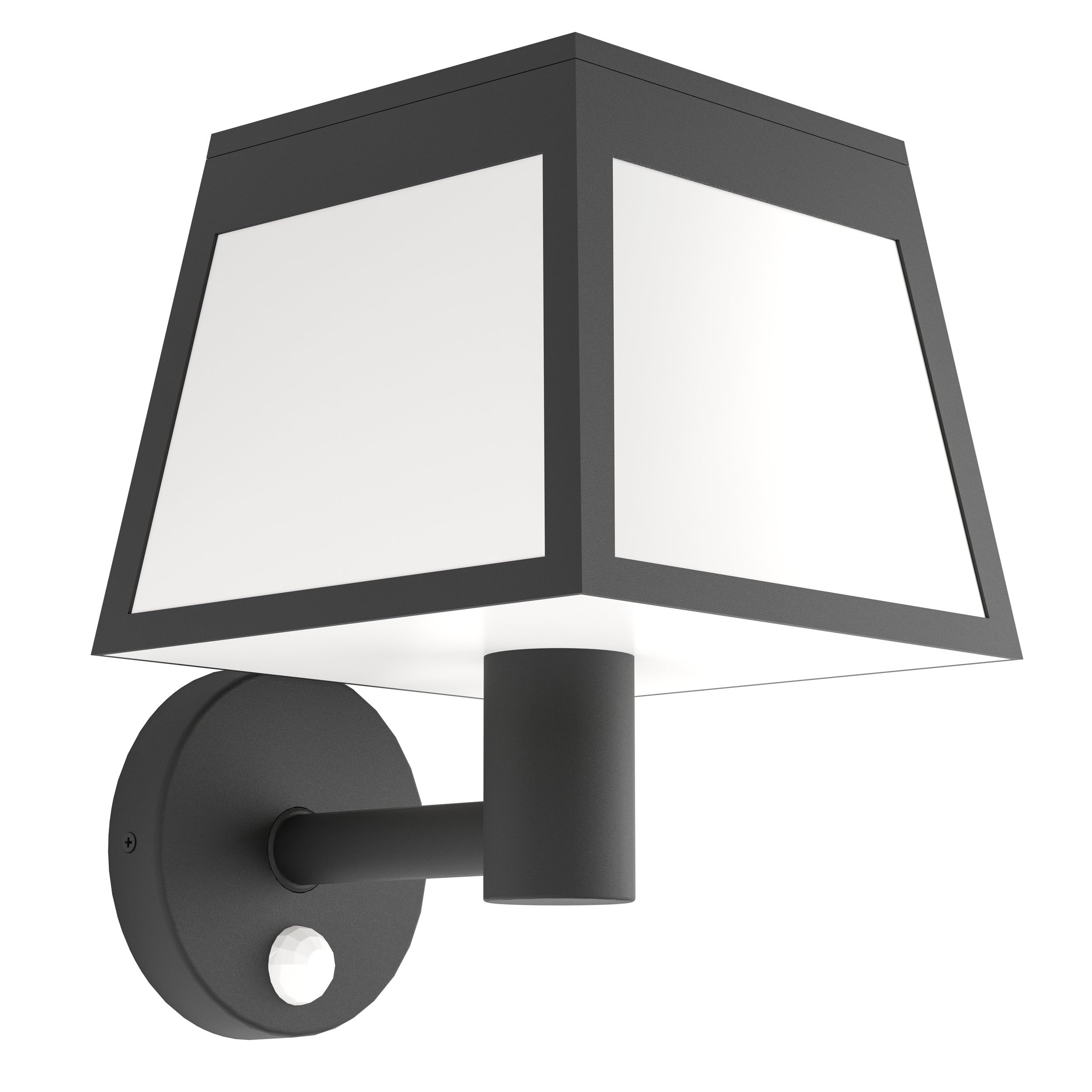 eglo-altilia-led-solar-wandlampe-au-en-schwarz-wei-mit-bewegungsmelder-ip44 image 1