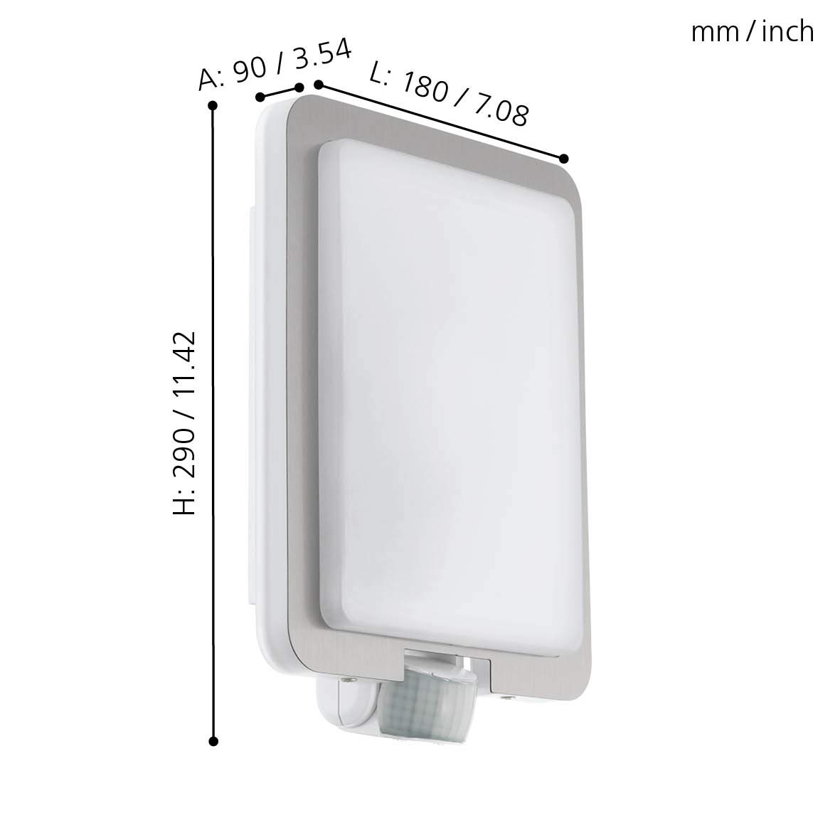 eglo-mussotto-au-en-wandleuchte-mit-bewegungsmelder-sensor-ip44-silber-wei-e27 image 5
