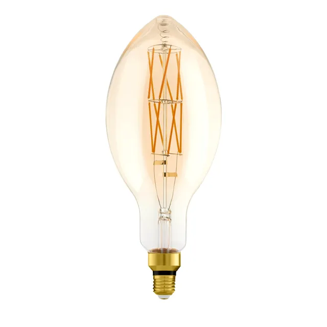 eglo-big-size-e27-led-vintage-lampe-amber-kerzenform-14-cm-dimmbar-8w image 1