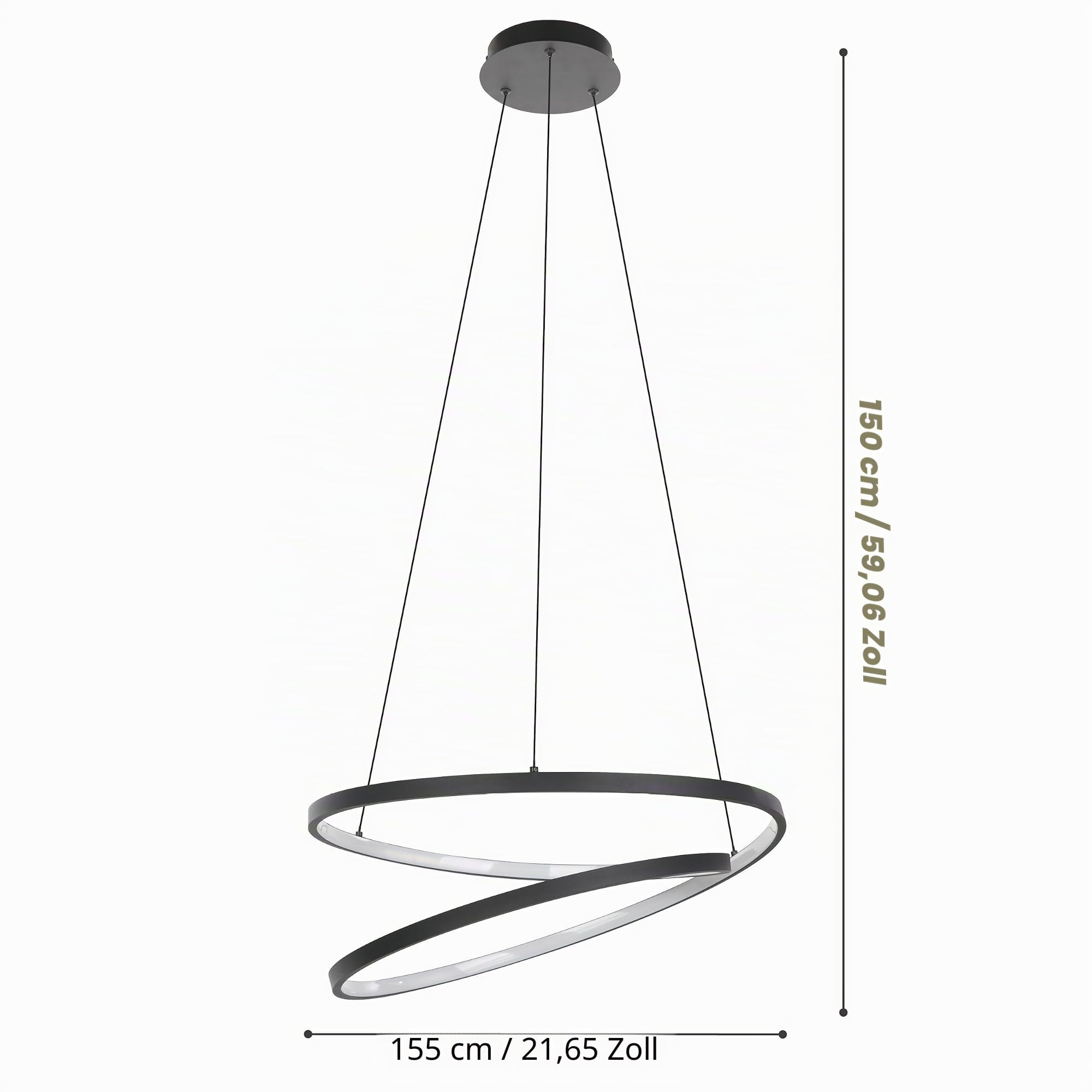 eglo-ruotale-led-pendelleuchte-55-cm-schwarz-wei-warmwei-esstisch image 3