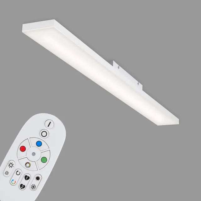 briloner-led-panel-1195x100-mm-dimmbar-rgb-cct-mit-fernbedienung-24w-2900-lumen- image 1