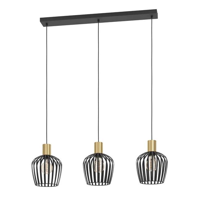 eglo-empoli-h-ngelampe-3-flammig-pendelleuchte-schwarz-messing-e27 image 1