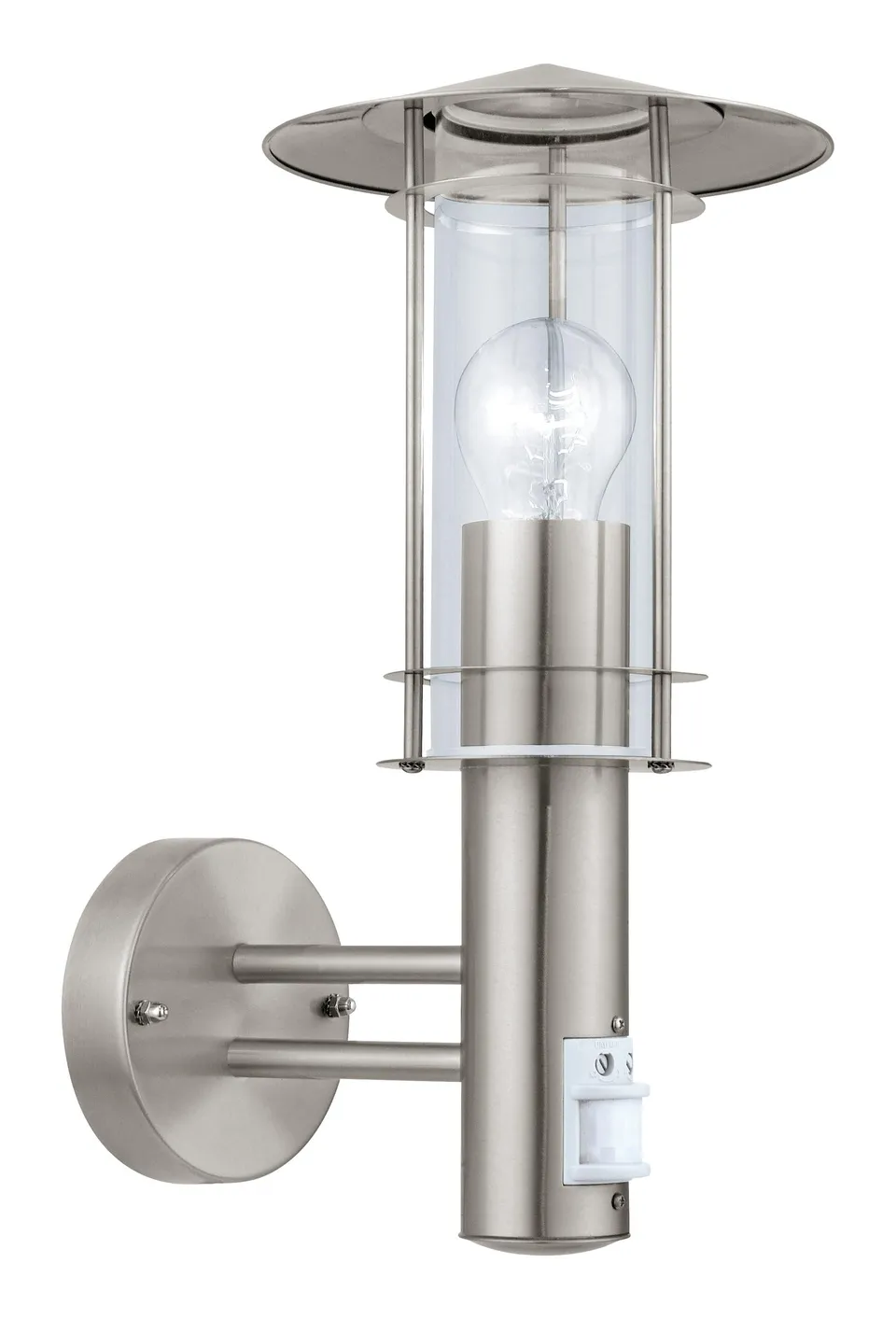 eglo-lisio-au-en-wandlampe-edelstahl-mit-bewegungsmelder-e27-ip44 image 1