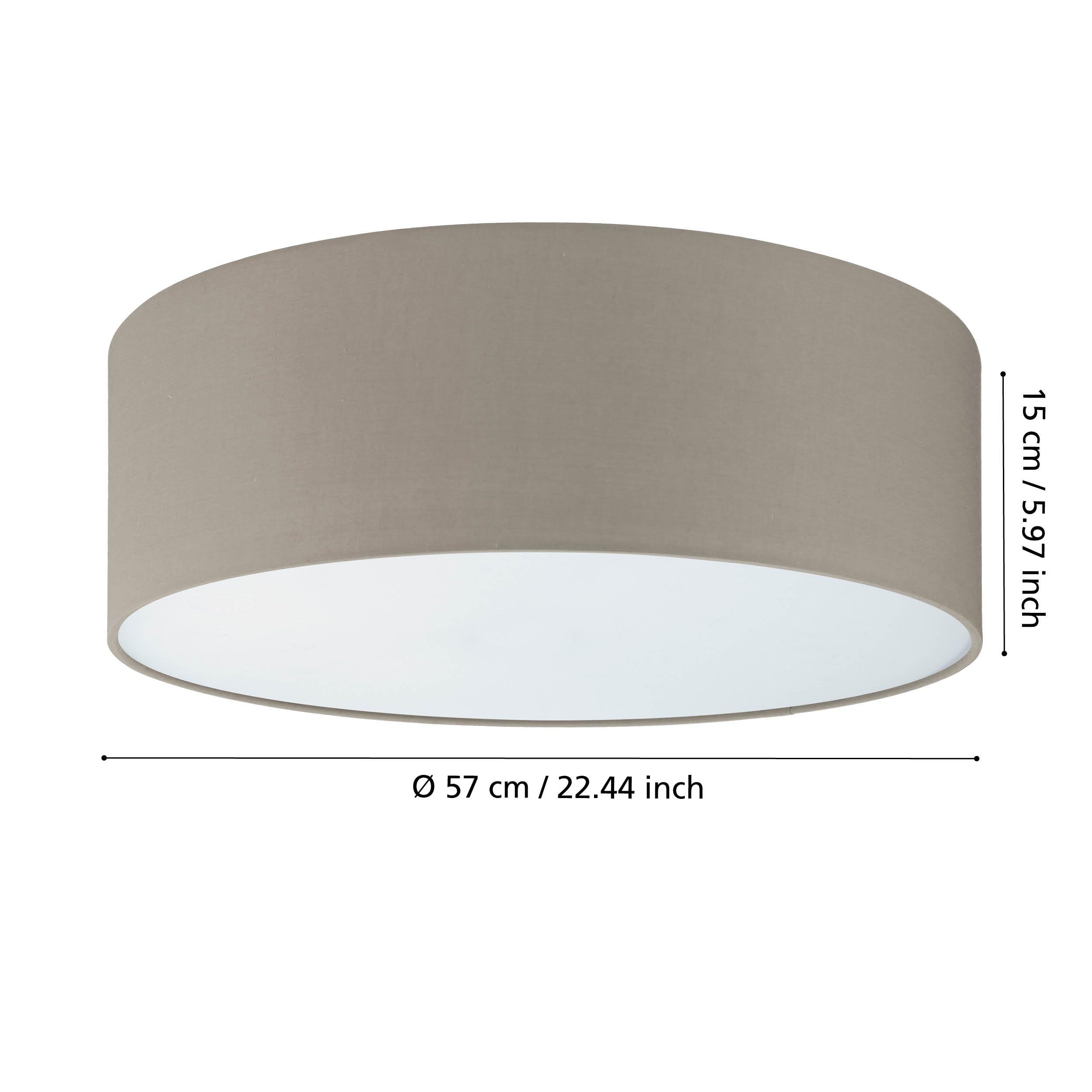 eglo-pasteri-3-flammige-deckenleuchte-e27-57-cm-wei-taupe-textil image 5