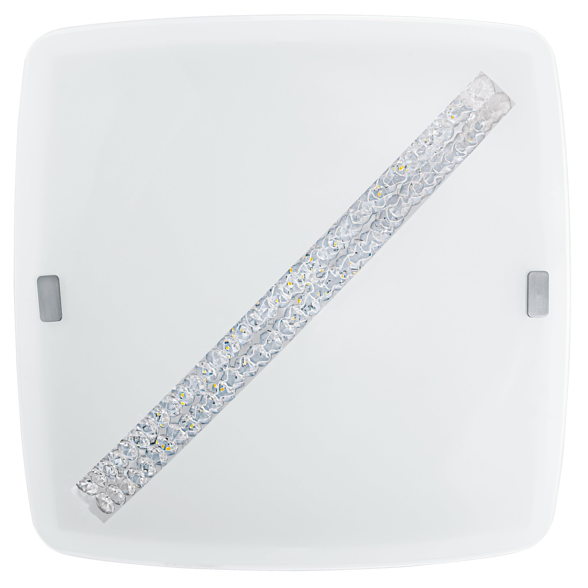 eglo-osseja-led-deckenleuchte-34-x-34-cm-wei-mit-brillantglas-1850-lumen-warmwei image 1