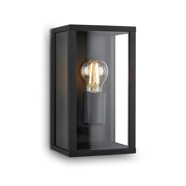 briloner-wandlampe-au-en-ip44-e27-schwarz-26x14x13-5-cm-mit-glas image 1