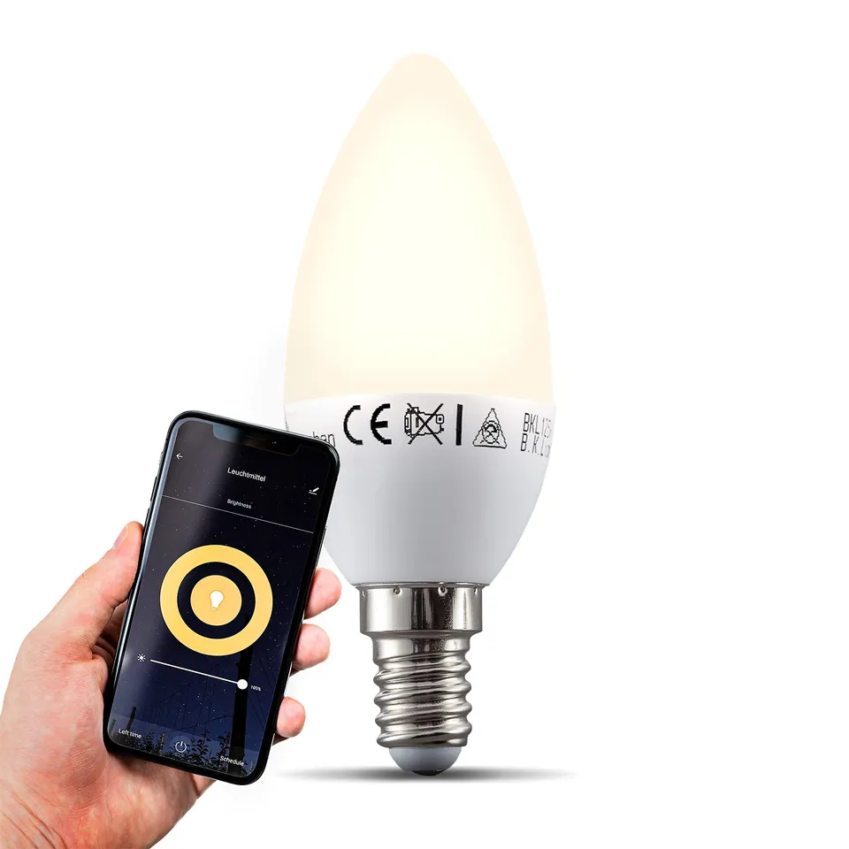 briloner-b-k-licht-smart-home-led-lampe-e14-warmwei-dimmbar-5-5w image 1