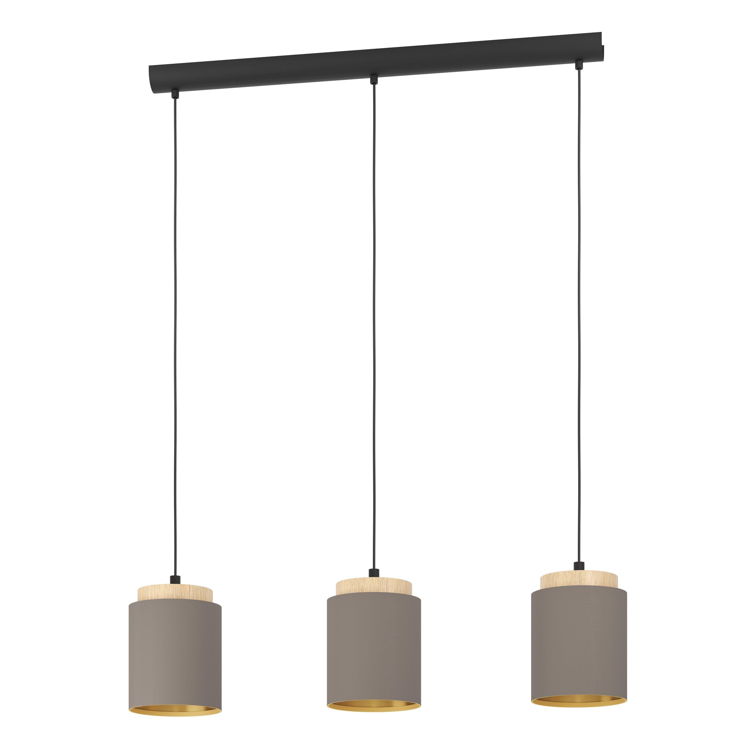 eglo-albariza-3-flammige-pendelleuchte-h-ngelampe-schwarz-natur-cappuccino-gold- image 1
