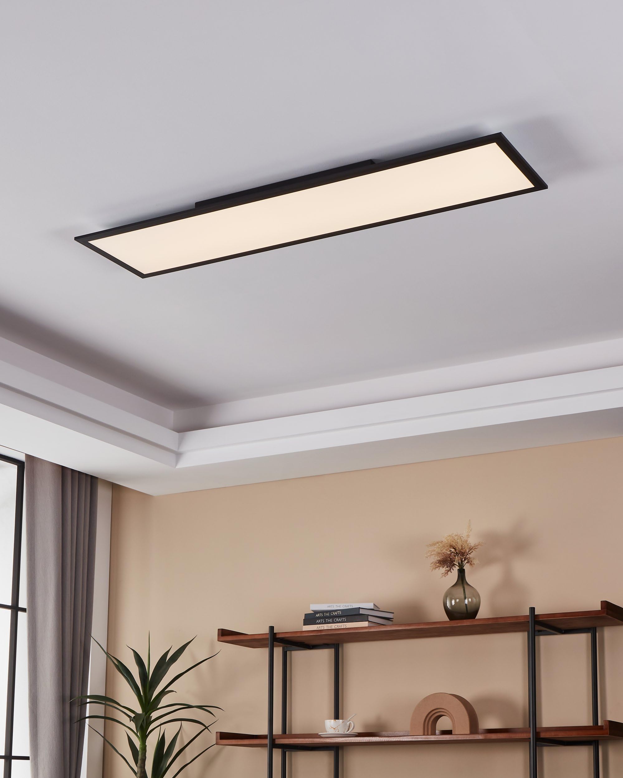 eglo-connect-z-salobrena-z-smart-led-panel-120-x-30-cm-zigbee-dimmbar-schwarz image 2