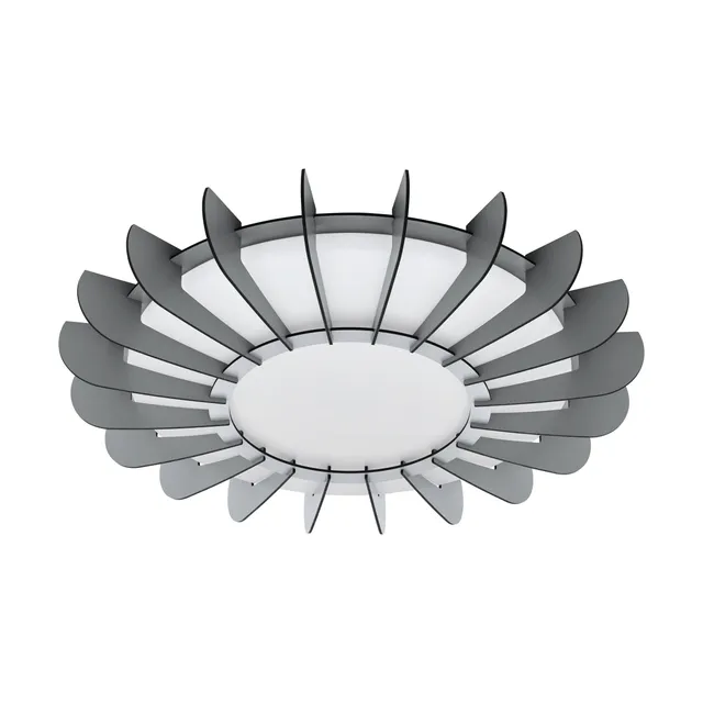 eglo-arapiles-led-decken-und-wandleuchte-rund-wei-grau-3500-lumen image 1