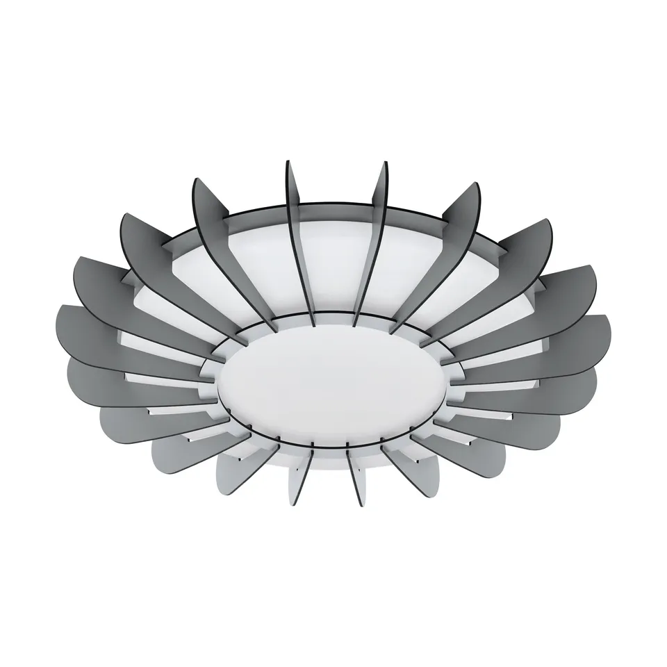 eglo-arapiles-led-decken-und-wandleuchte-rund-wei-grau-3500-lumen image 1