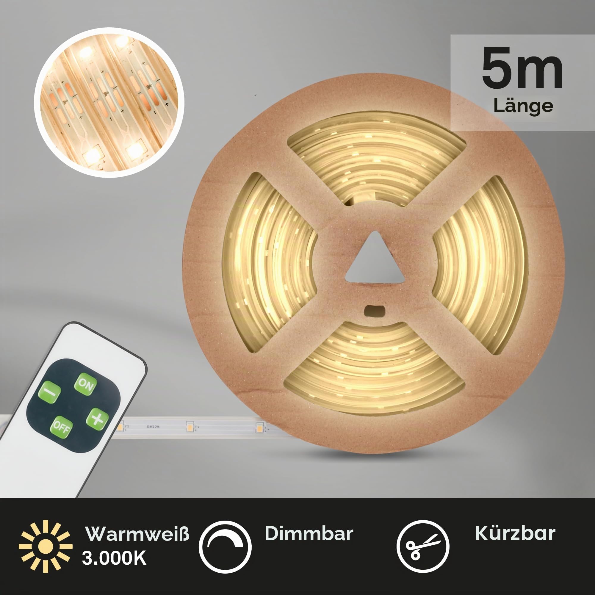 briloner-led-strip-au-en-5m-warmwei-3000k-dimmbar-mit-fernbedienung-ip44-k-rzbar image 2