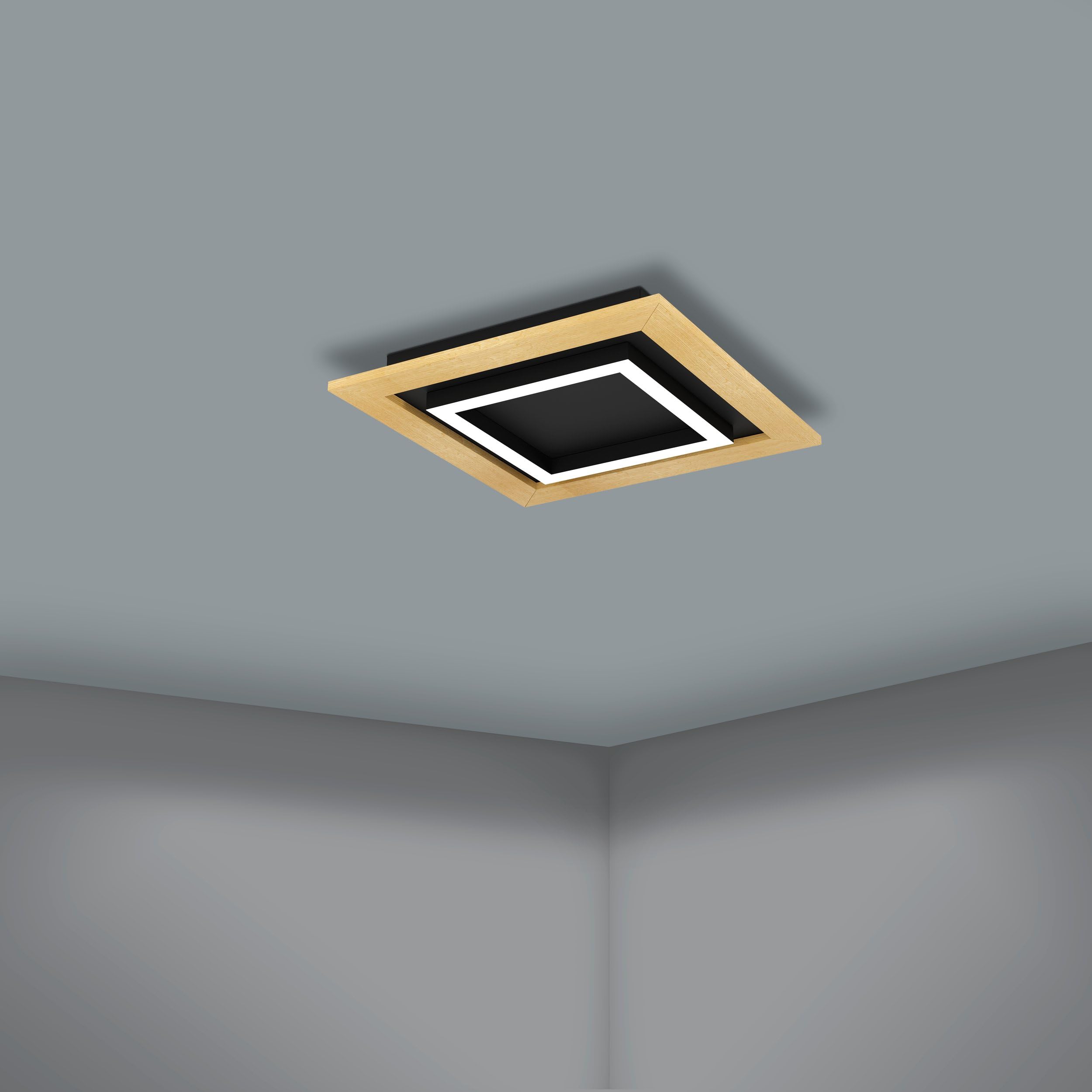 eglo-tirrenara-led-deckenleuchte-quadratisch-37-x-37-cm-holz-metall-schwarz-dimm image 2