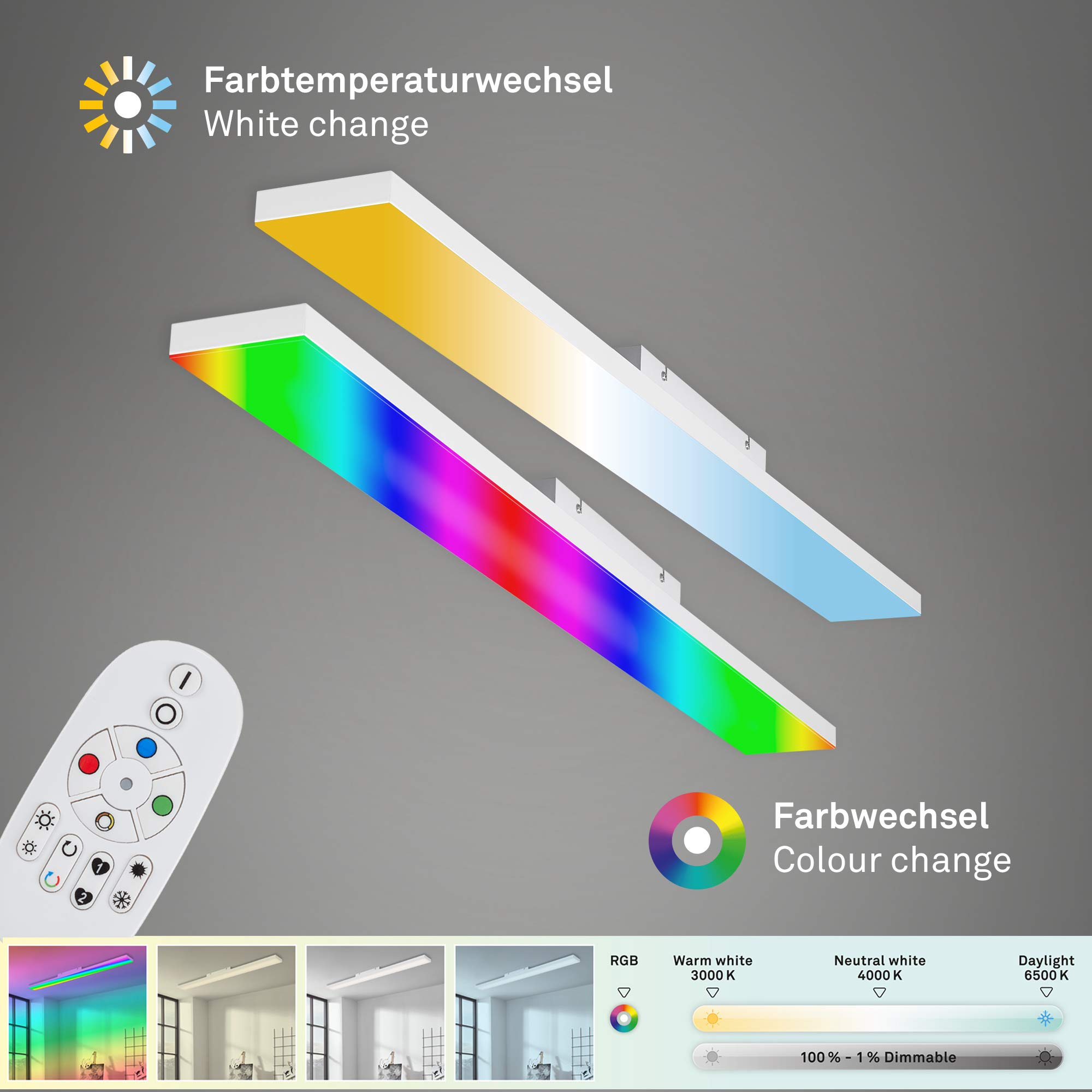 briloner-led-panel-1195x100-mm-dimmbar-rgb-cct-mit-fernbedienung-24w-2900-lumen- image 4