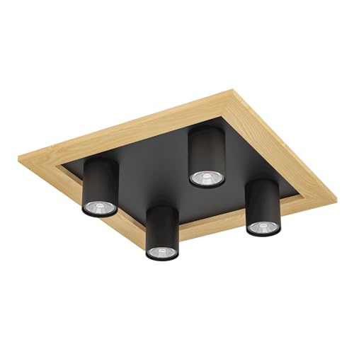 eglo-valcasotto-led-deckenleuchte-4-flammig-37x37-cm-schwarz-holz-gu10-warmwei image 6