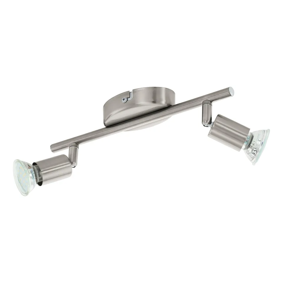eglo-buzz-led-deckenleuchte-2-flammig-mit-gu10-spots-nickel-matt-warmwei image 1