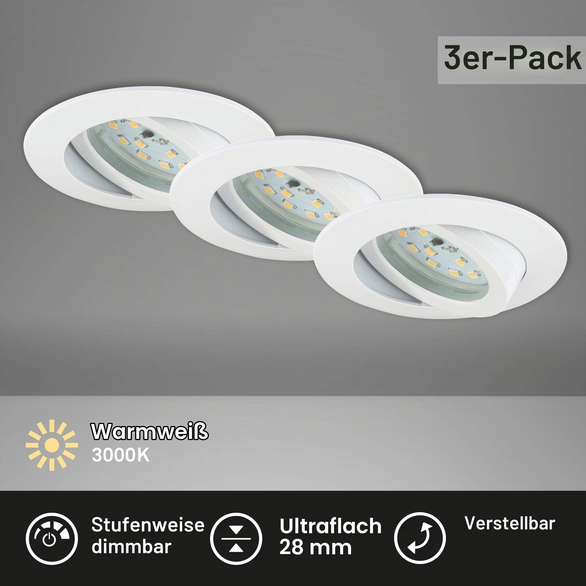 briloner-led-einbauleuchten-3er-set-dimmbar-schwenkbar-wei-82-mm-570-lumen image 2