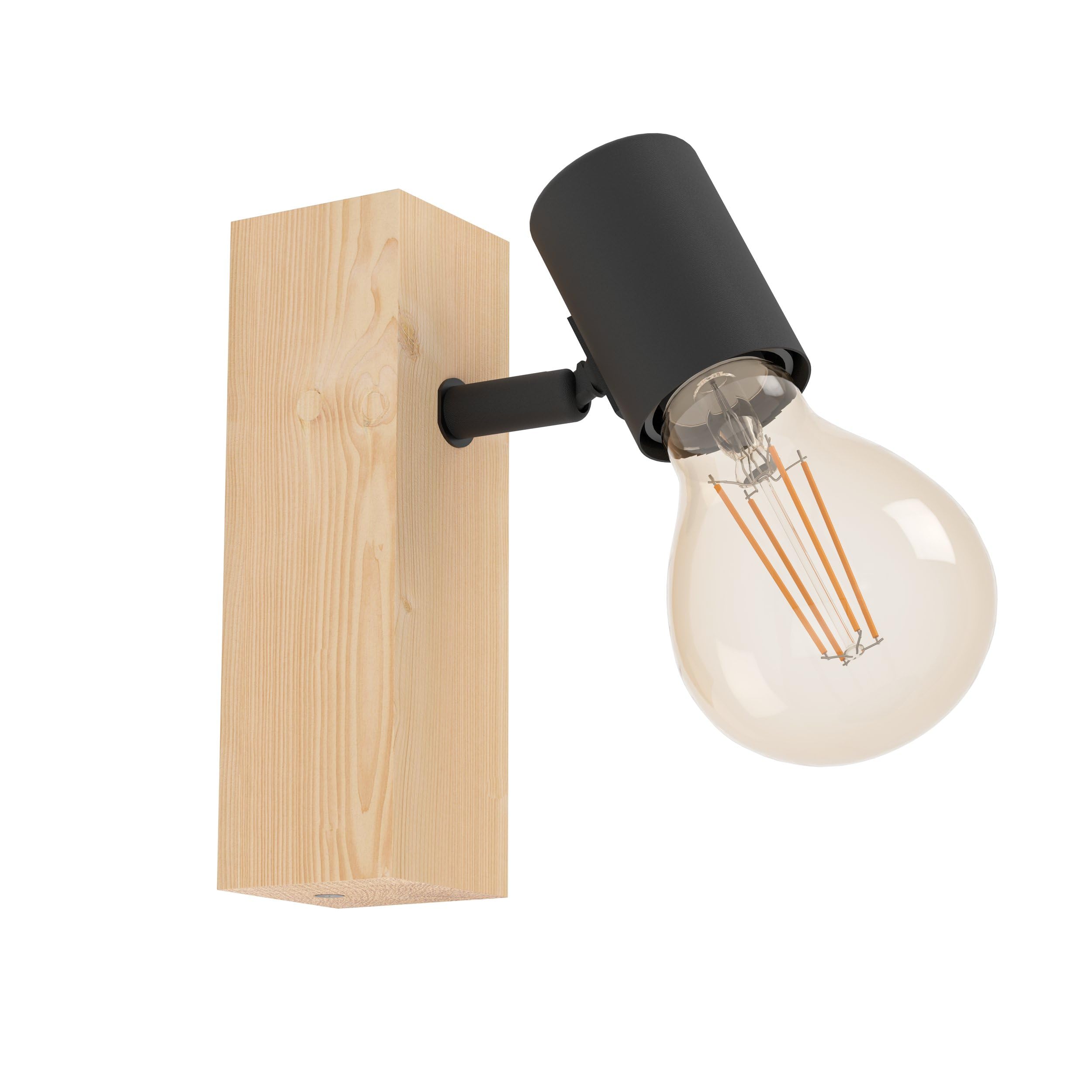 eglo-townshend-3-deckenlampe-2-flammig-industrial-stahl-holz-e27 image 8