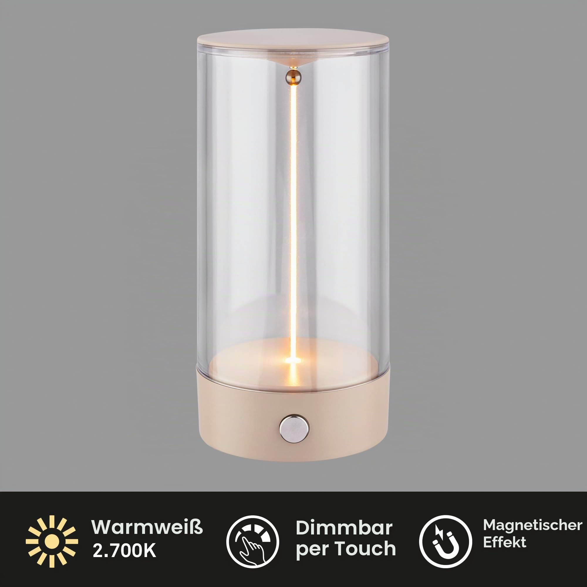 briloner-led-tischlampe-akku-kabellos-beige-touch-usb-c-7x14-5-cm image 2