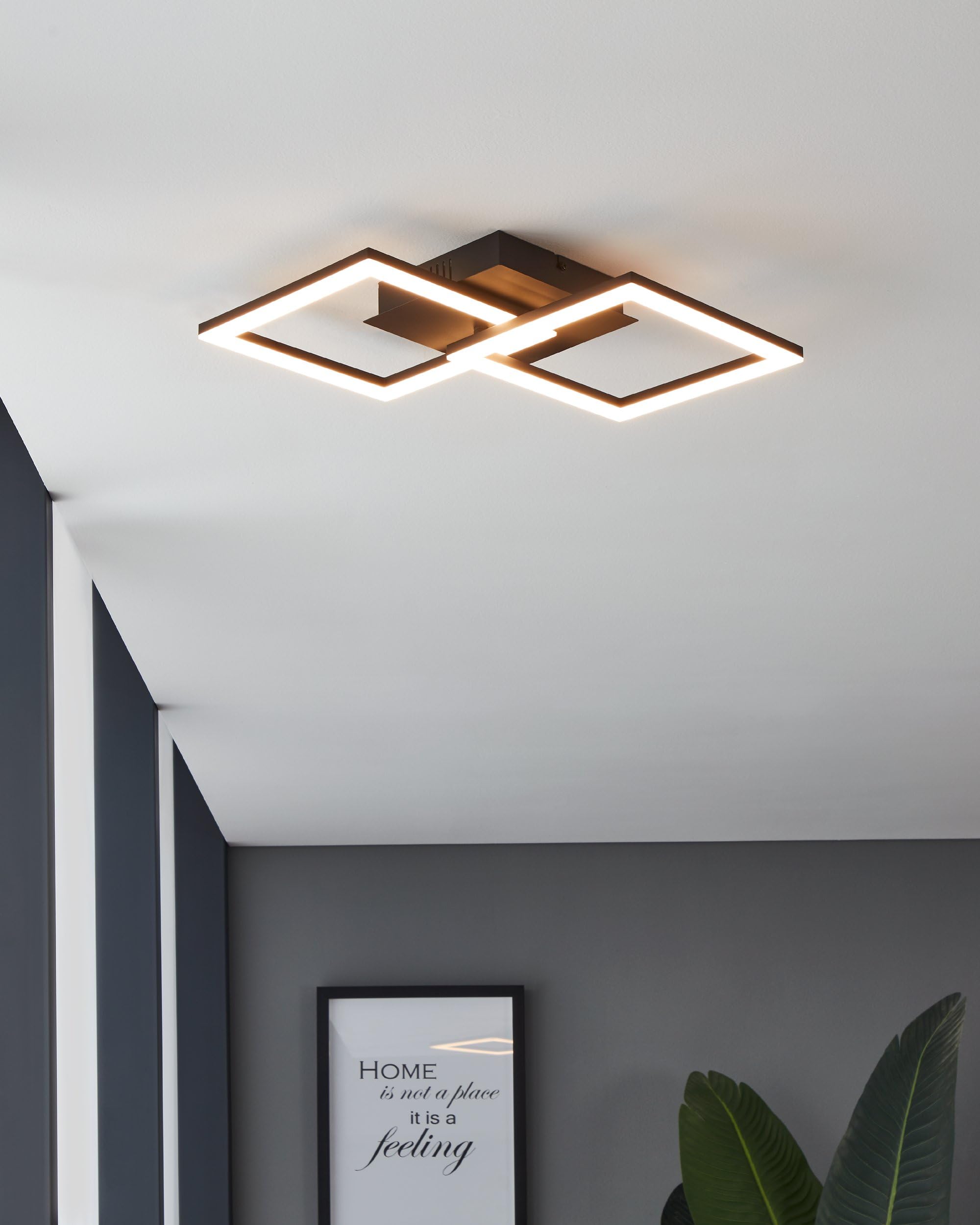 eglo-connect-z-paranday-z-smart-home-led-deckenlampe-53-cm-schwarz-wei-dimmbar image 2