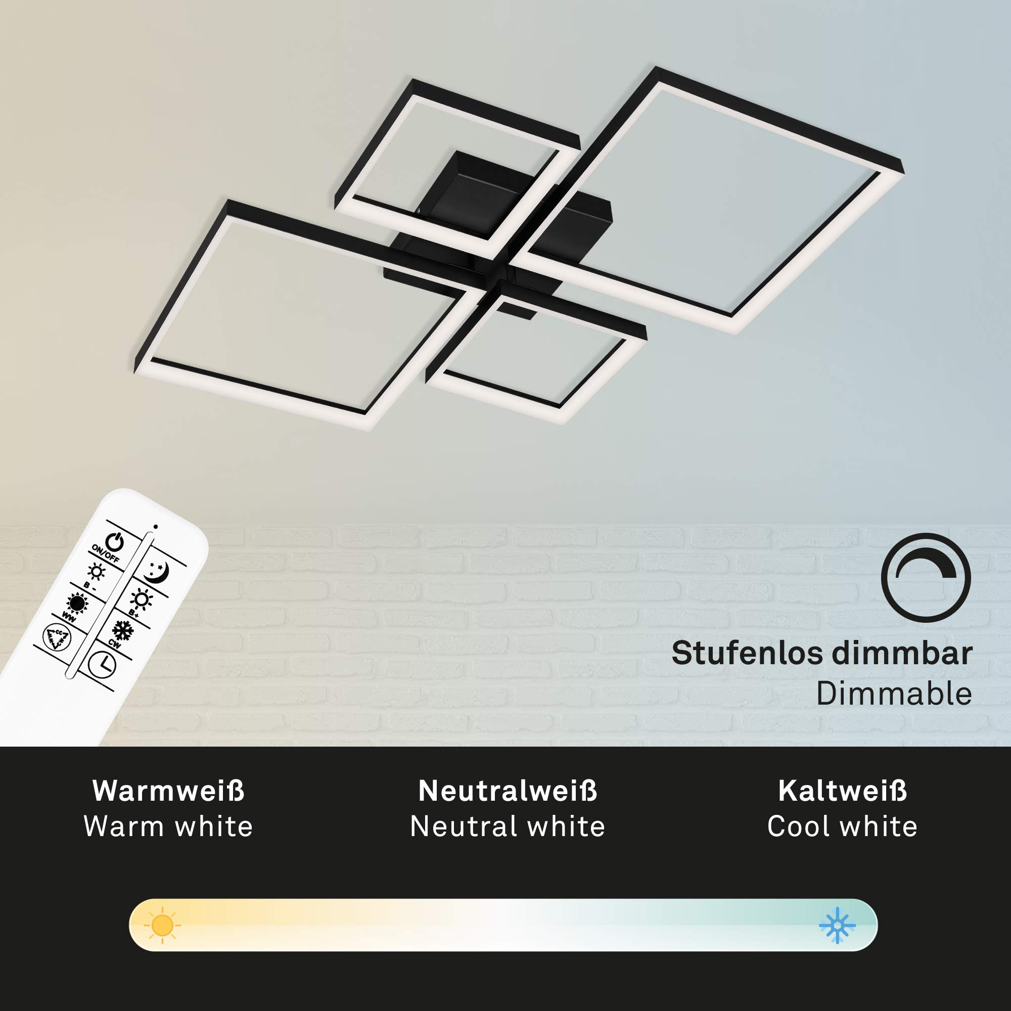 briloner-3015-015-led-deckenleuchte-dimmbar-40w-4400-lumen-schwarz-660x660mm image 2