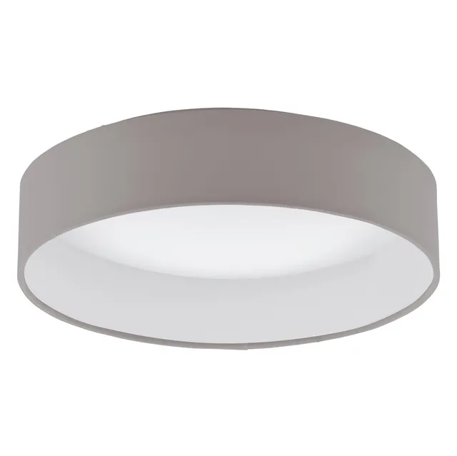 eglo-palomaro-led-deckenlampe-stoff-taupe-rund-warmwei image 1