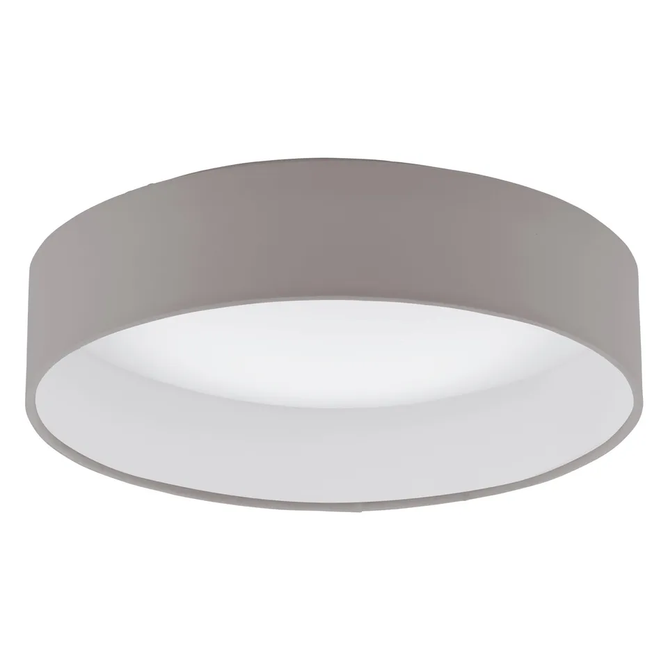 eglo-palomaro-led-deckenlampe-stoff-taupe-rund-warmwei image 1