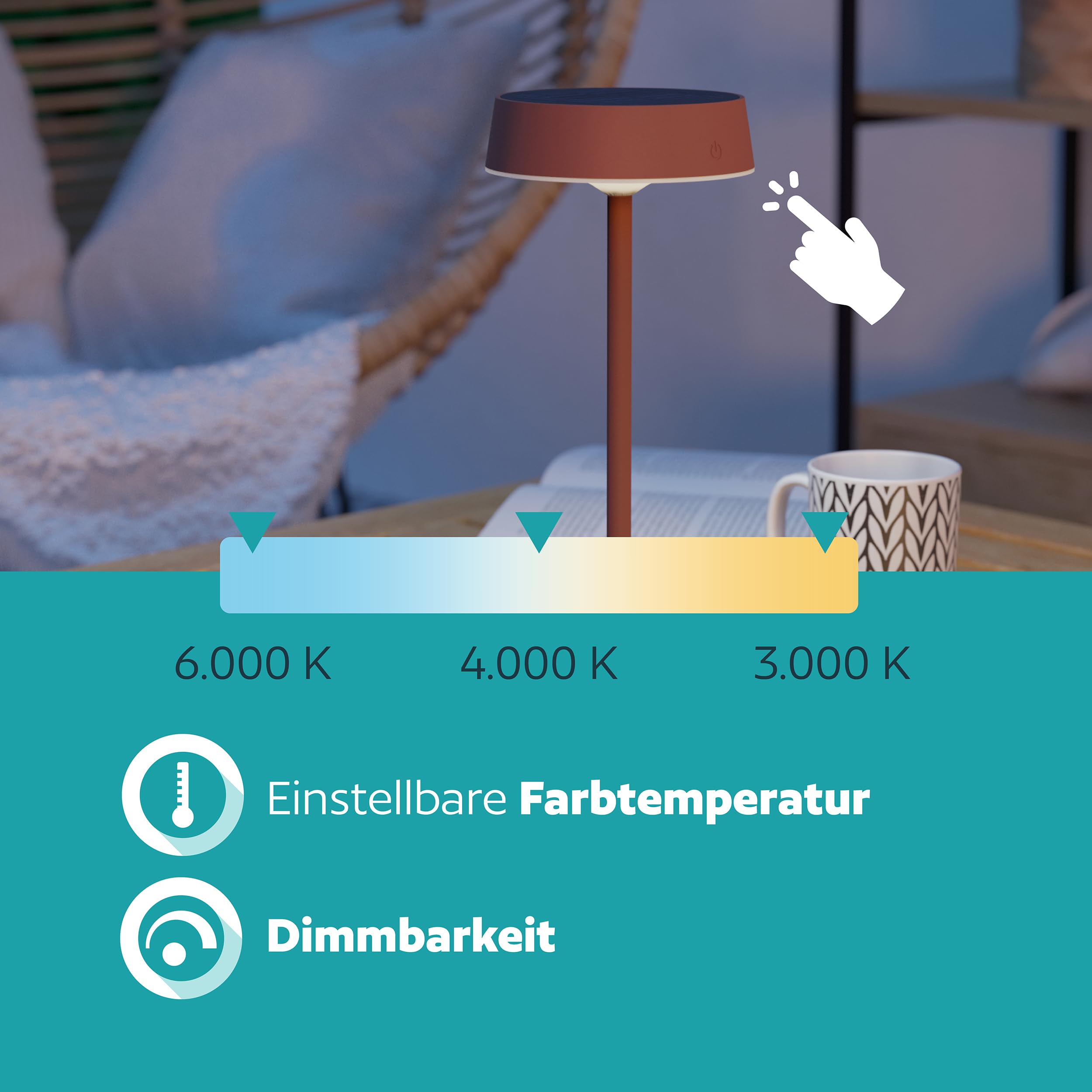 eglo-simeri-led-solar-tischleuchte-outdoor-rot-touch-dimmbar image 6