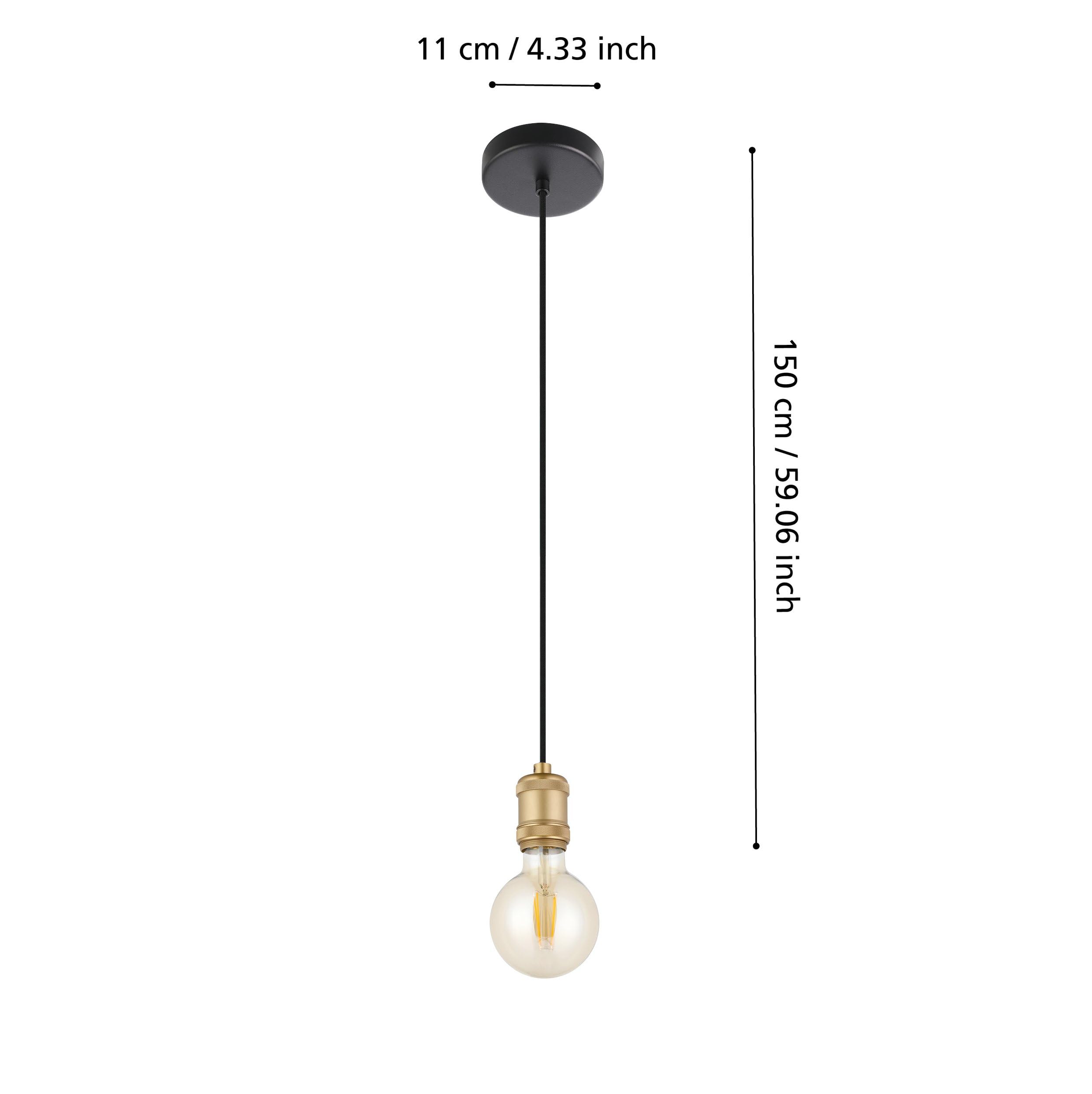 eglo-yorth-pendelleuchte-esstisch-h-ngelampe-metall-gold-schwarz-geriffelt-e27 image 3