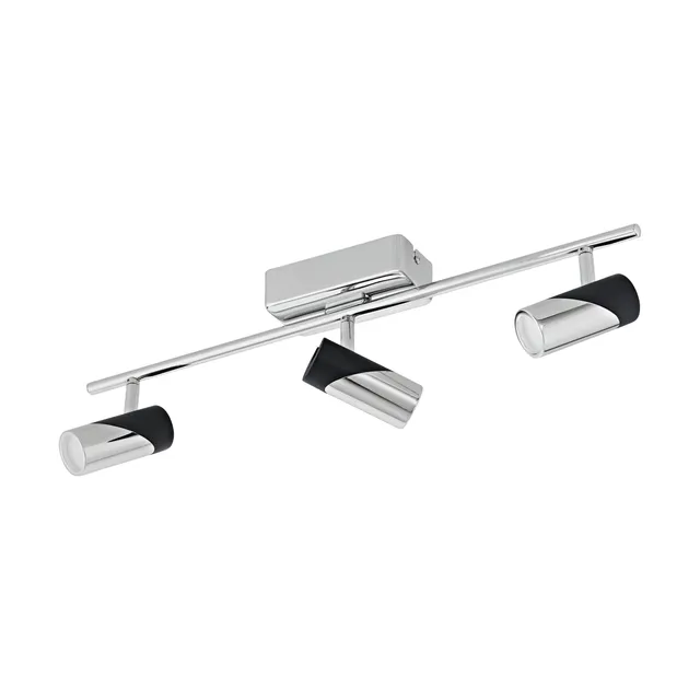 eglo-bernedo-led-deckenstrahler-57-5-cm-alu-stahl-chrom-schwarz-3x5w-warmwei image 1
