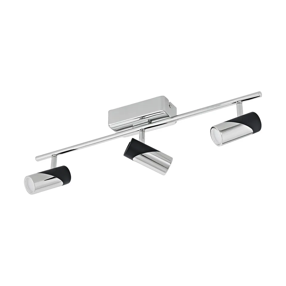 eglo-bernedo-led-deckenstrahler-57-5-cm-alu-stahl-chrom-schwarz-3x5w-warmwei image 1