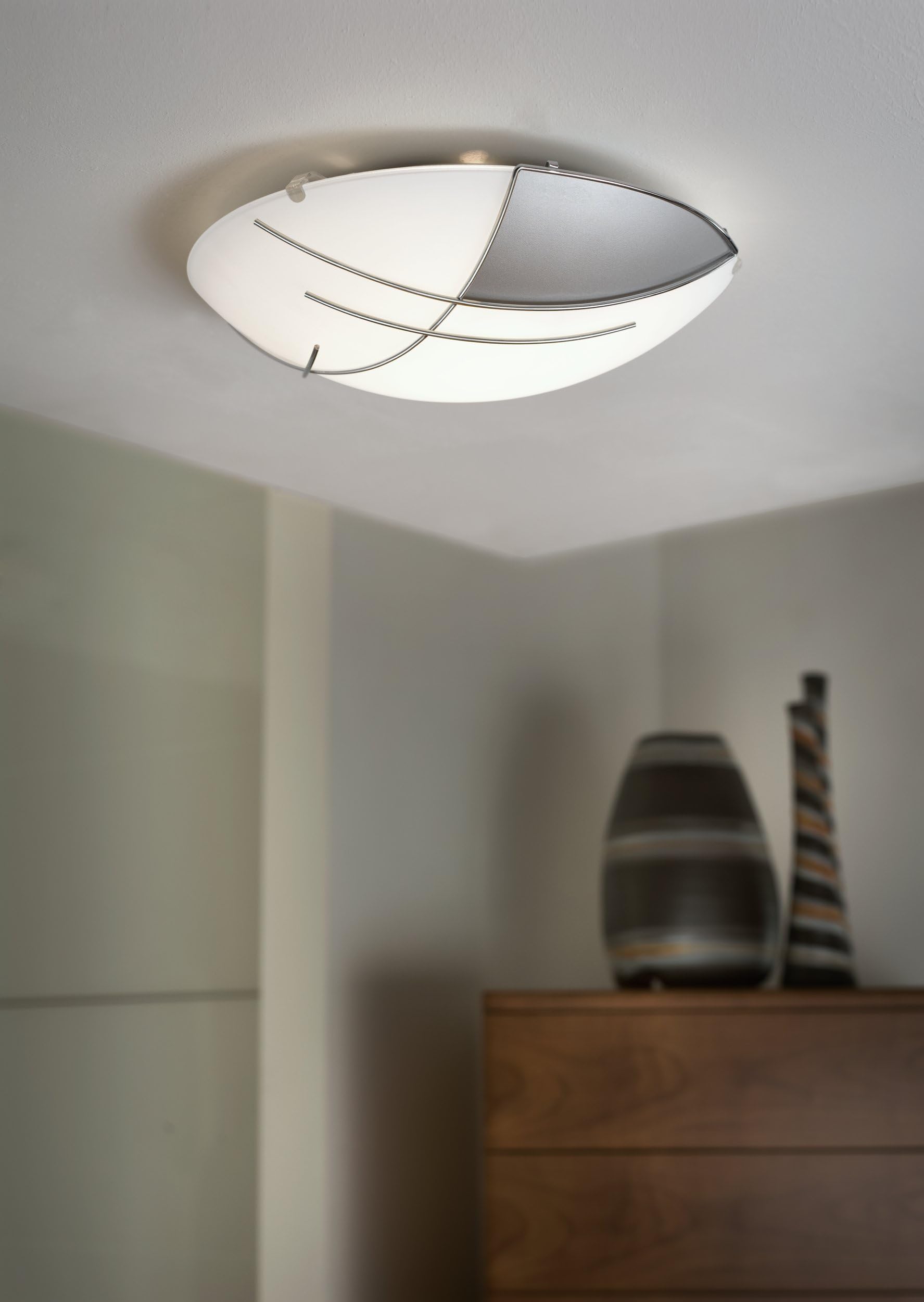 eglo-raya-deckenlampe-1-flammig-e27-wei-chrom-31-5-cm image 2