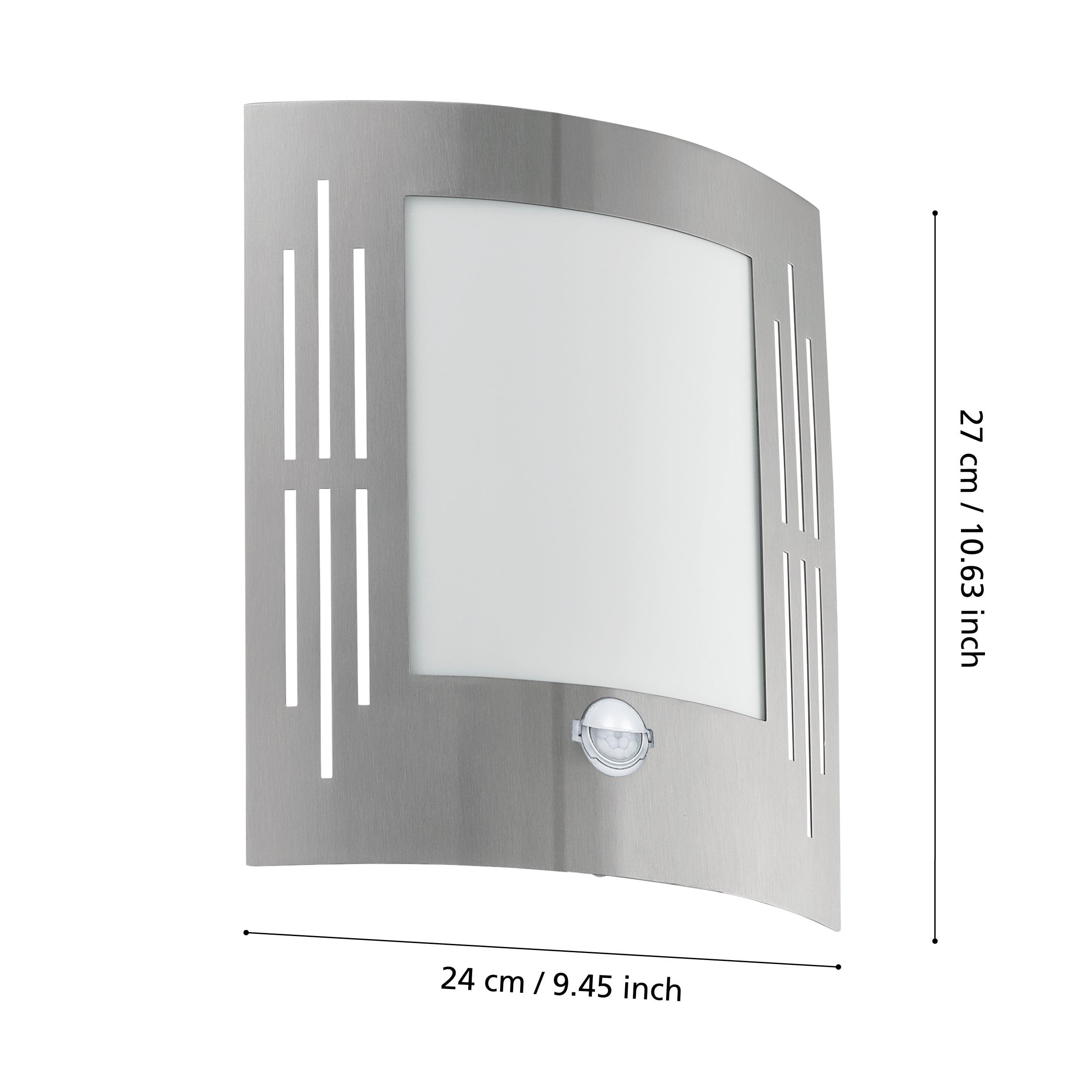 eglo-city-au-en-wandlampe-mit-bewegungsmelder-e27-ip44-wei-edelstahl image 6