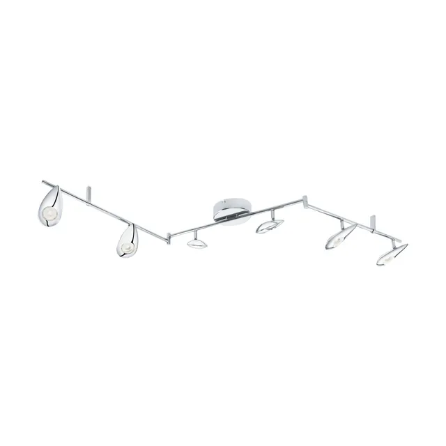 eglo-pedregal-led-deckenstrahler-160-cm-6-flammig-stahl-chrom-warmwei image 1