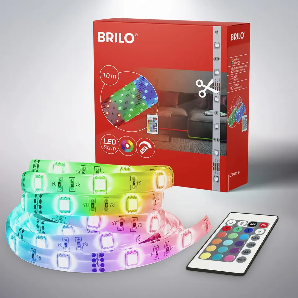 briloner-led-band-10m-dimmbar-rgb-led-strip-300x-rgb-selbstklebend-wei image 1