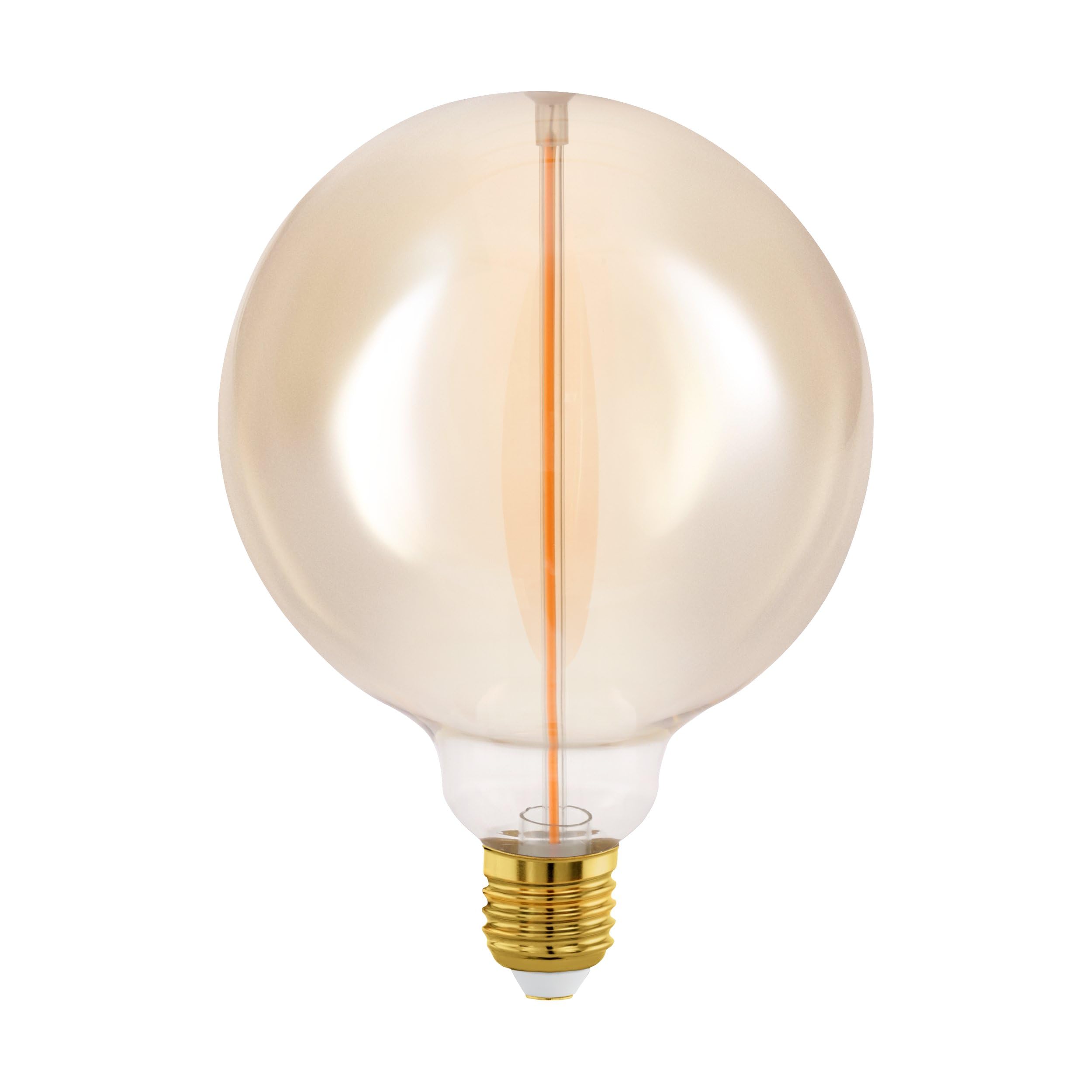 eglo-e27-led-globe-g125-amber-dimmbar-2w-100lm-1800k-vintage image 1