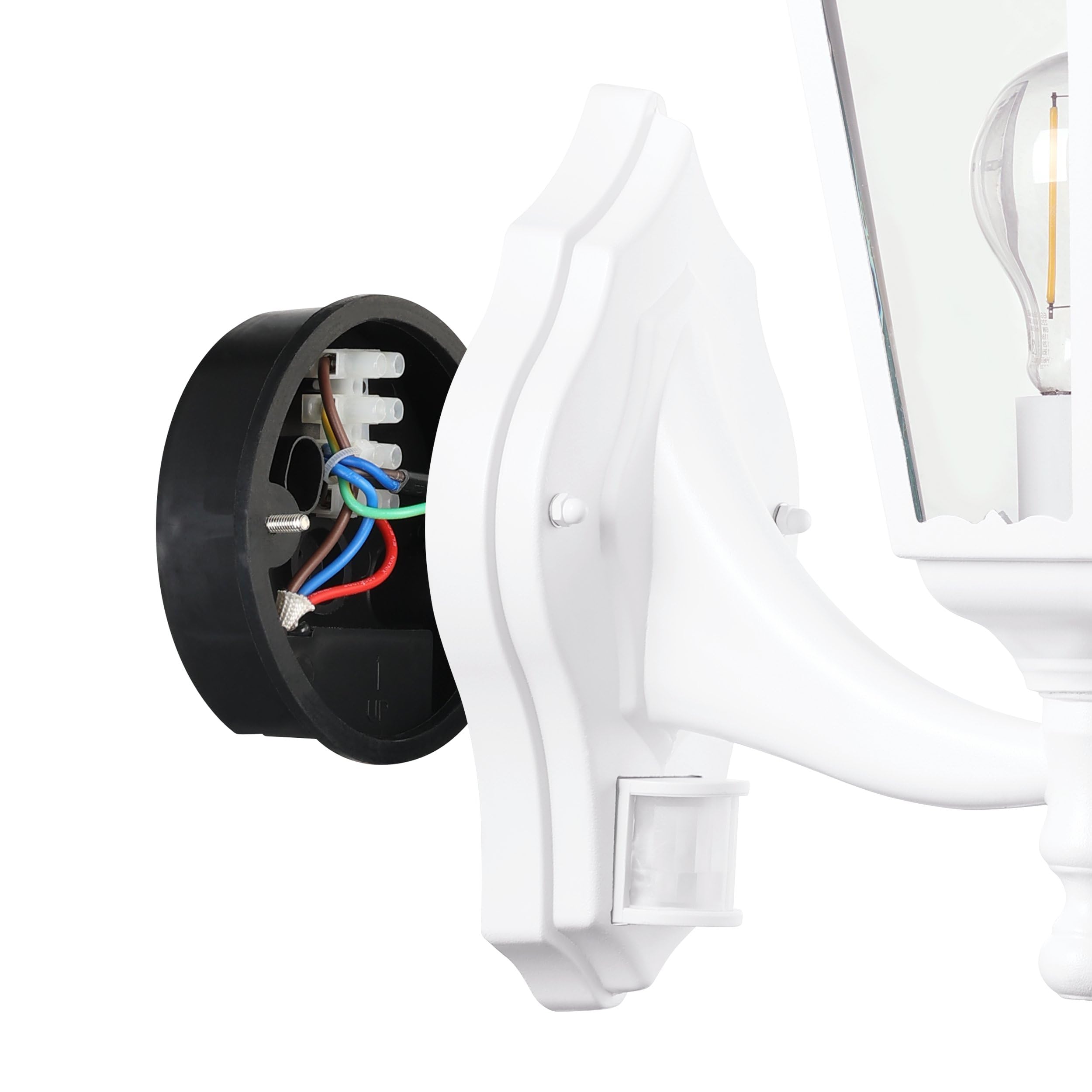 eglo-navedo-1-flammige-au-en-wandlampe-mit-bewegungsmelder-wei-e27-ip44 image 5