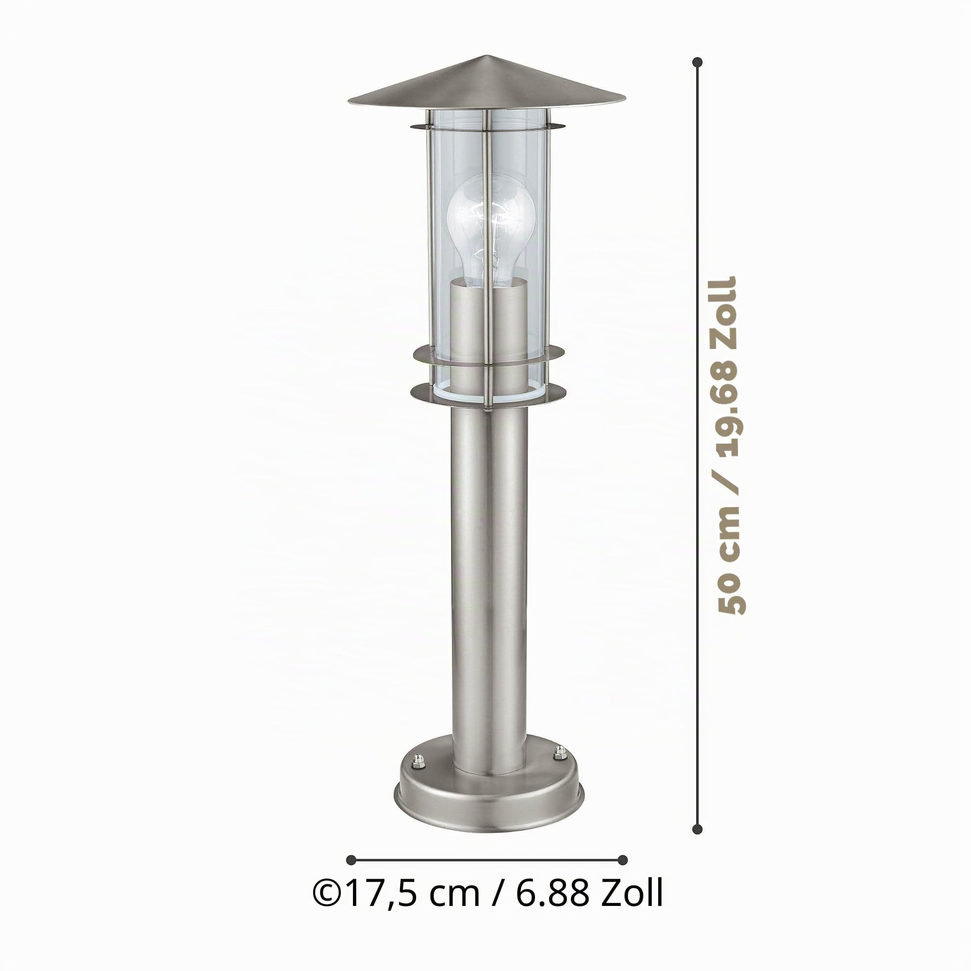 eglo-lisio-au-en-wegelampe-50-cm-e27-ip44-edelstahl-silber-glas-transparent image 3