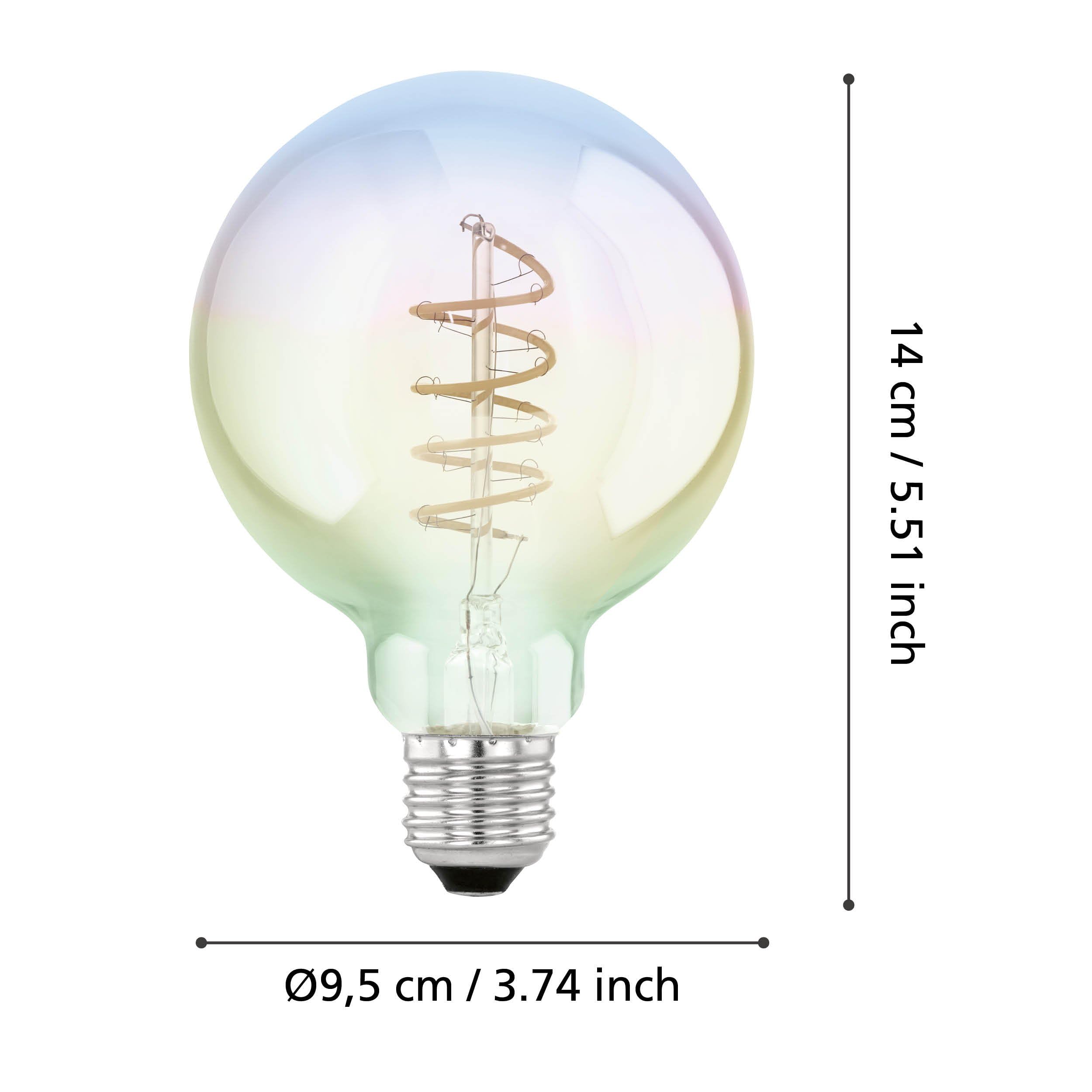 eglo-led-globe-e27-g95-spiral-regenbogen-irisierend-dimmbar-warmwei image 6