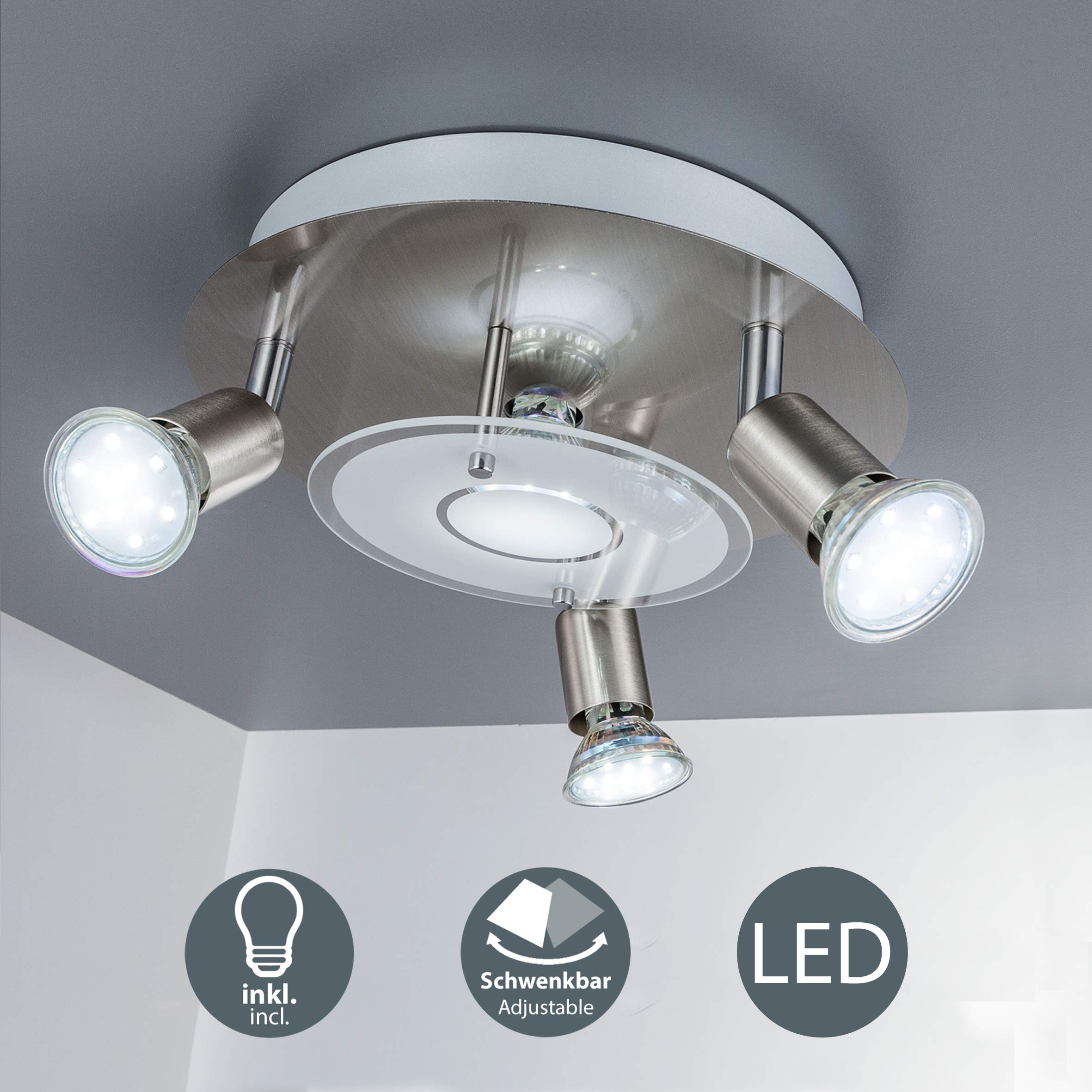 b-k-licht-led-deckenleuchte-4-flammig-gu10-schwenkbar-matt-nickel-25x9-cm image 2