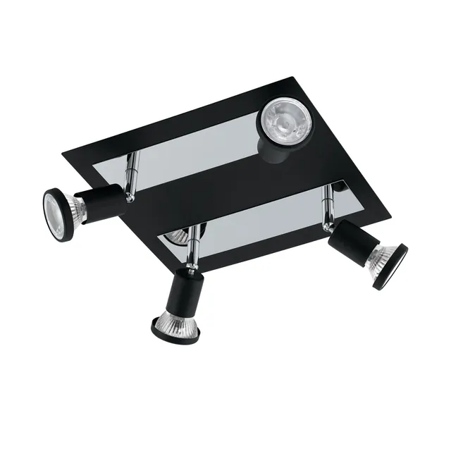 eglo-sarria-led-deckenstrahler-4-flammig-schwarz-chrom-gu10-warmwei image 1