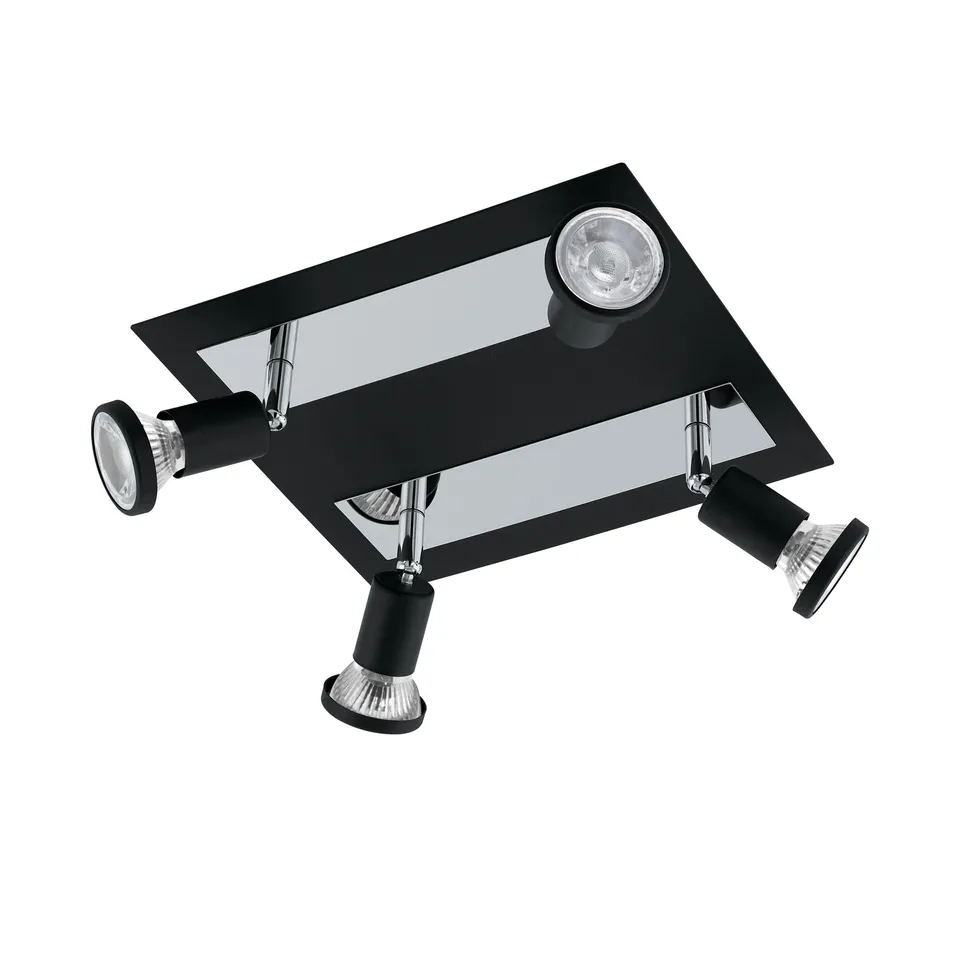 eglo-sarria-led-deckenstrahler-4-flammig-schwarz-chrom-gu10-warmwei image 1