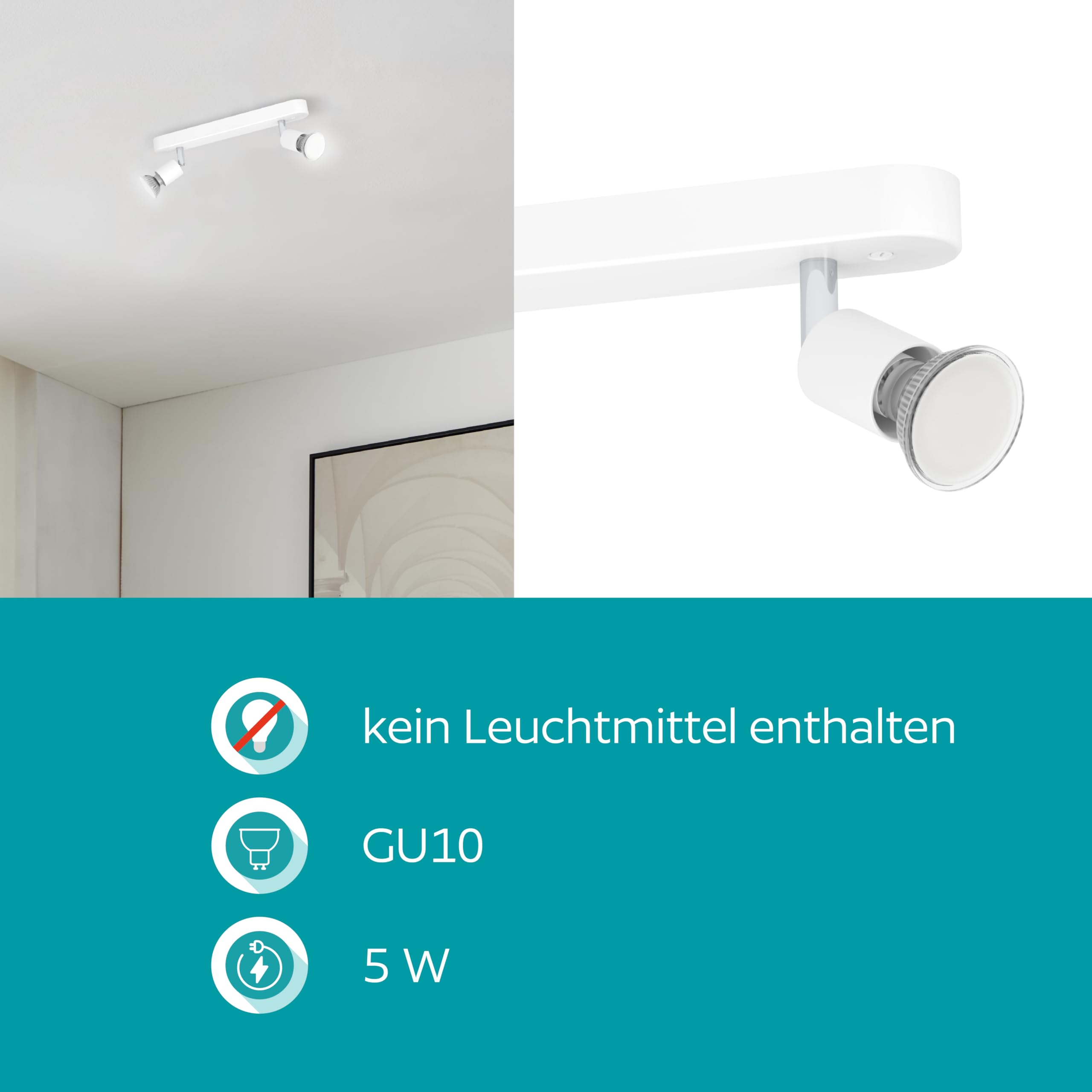 eglo-stecci-e-deckenlampe-2-flammig-spotbalken-wei-30-cm-gu10 image 4