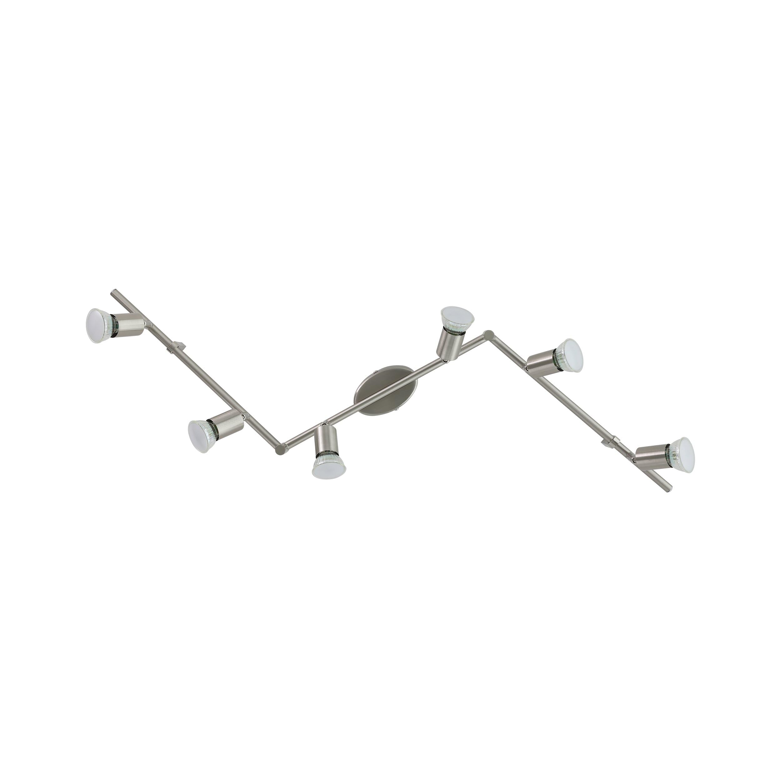 eglo-buzz-led-deckenleuchte-6-flammig-nickel-matt-105-cm-gu10 image 2