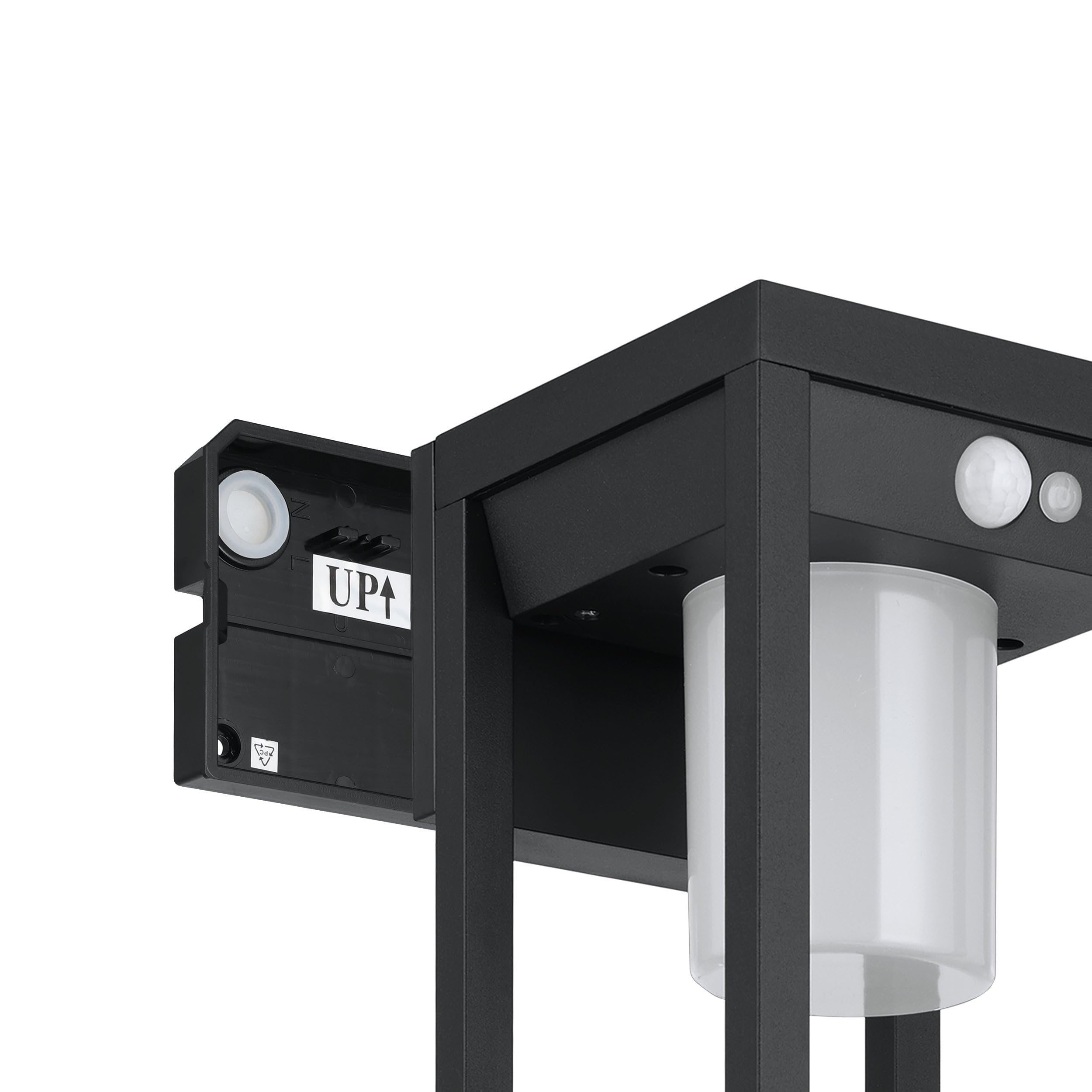 eglo-martano-led-solar-wandleuchte-mit-bewegungsmelder-110-8m-ip44-schwarz-4000k image 5