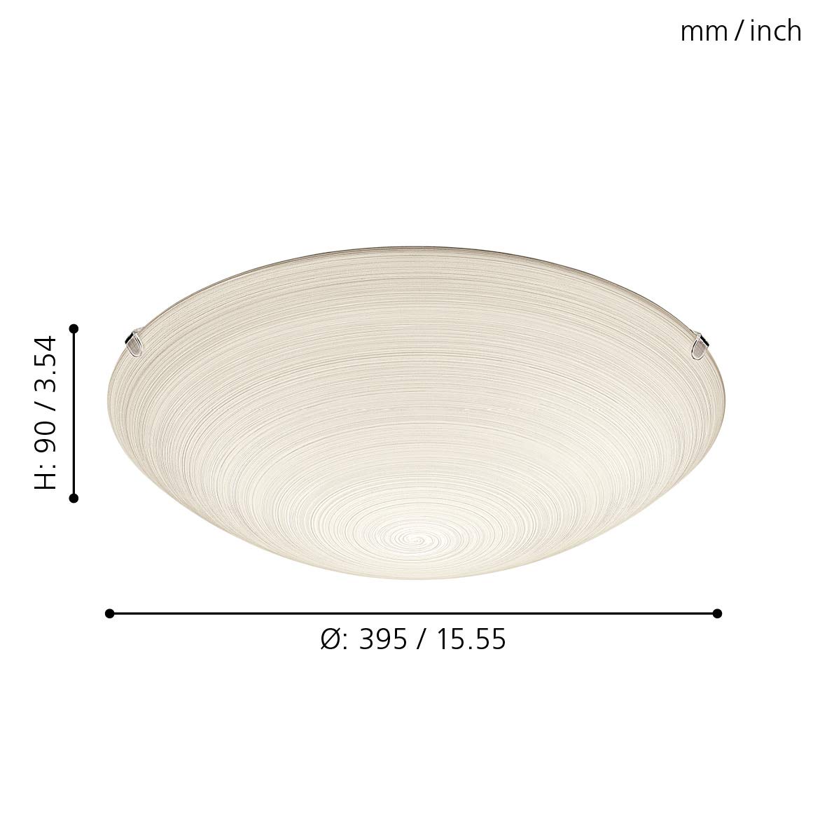 eglo-malva-deckenleuchte-1-flammig-klassik-wohnzimmerlampe-wei-beige-e27 image 2